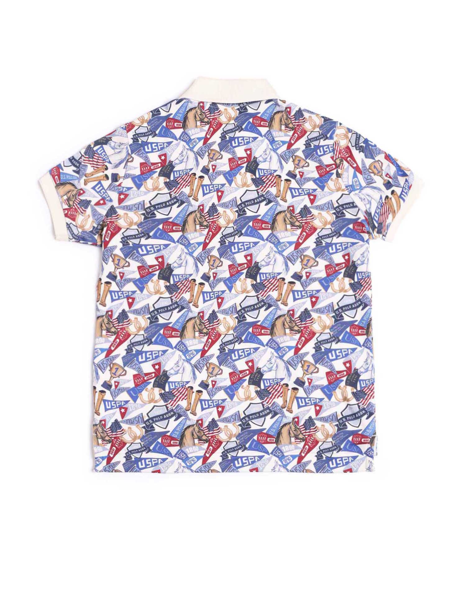 Boys Graphic Regular Fit Polo Shirt - Image 6