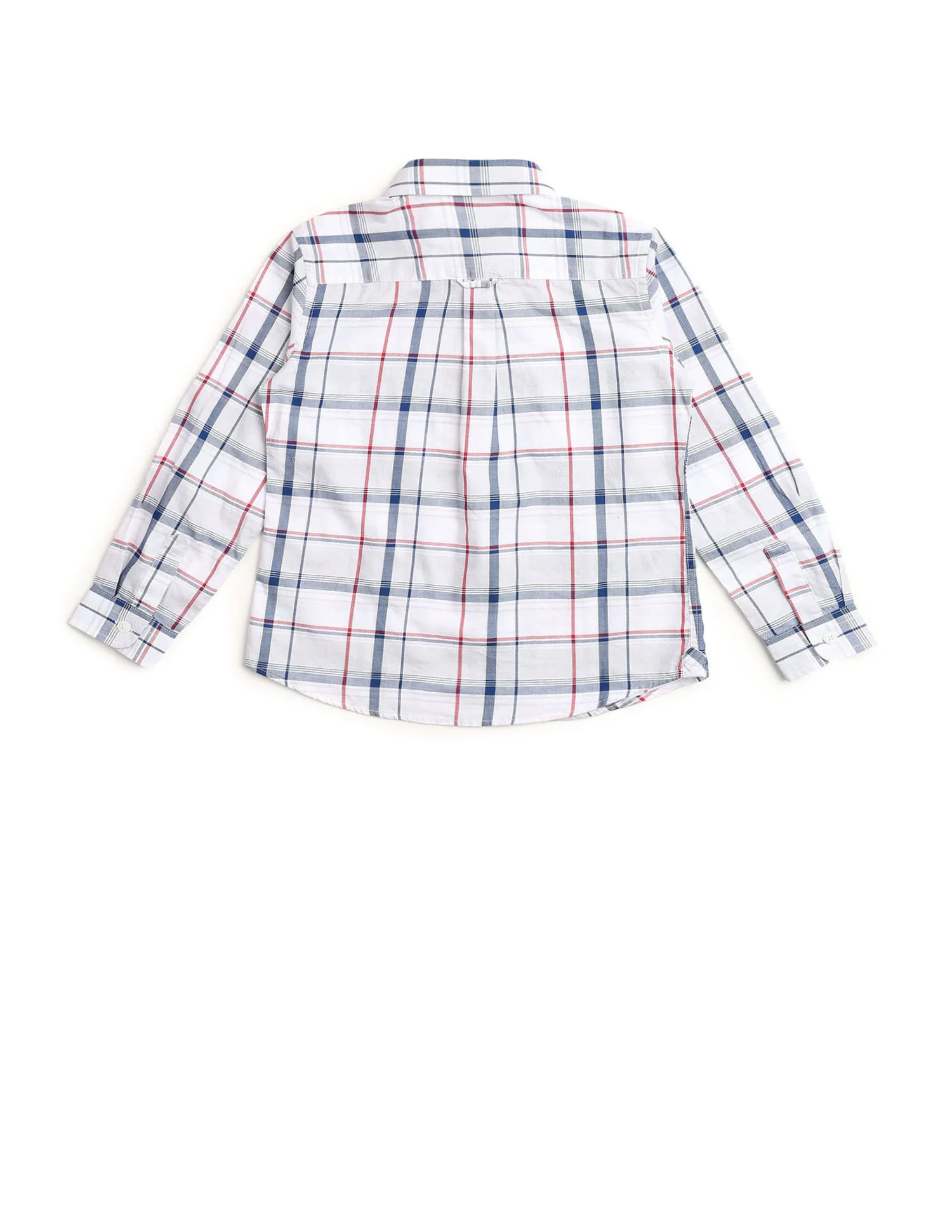 Boys Grid Tattersall Checked Regular Fit Shirt - Image 7