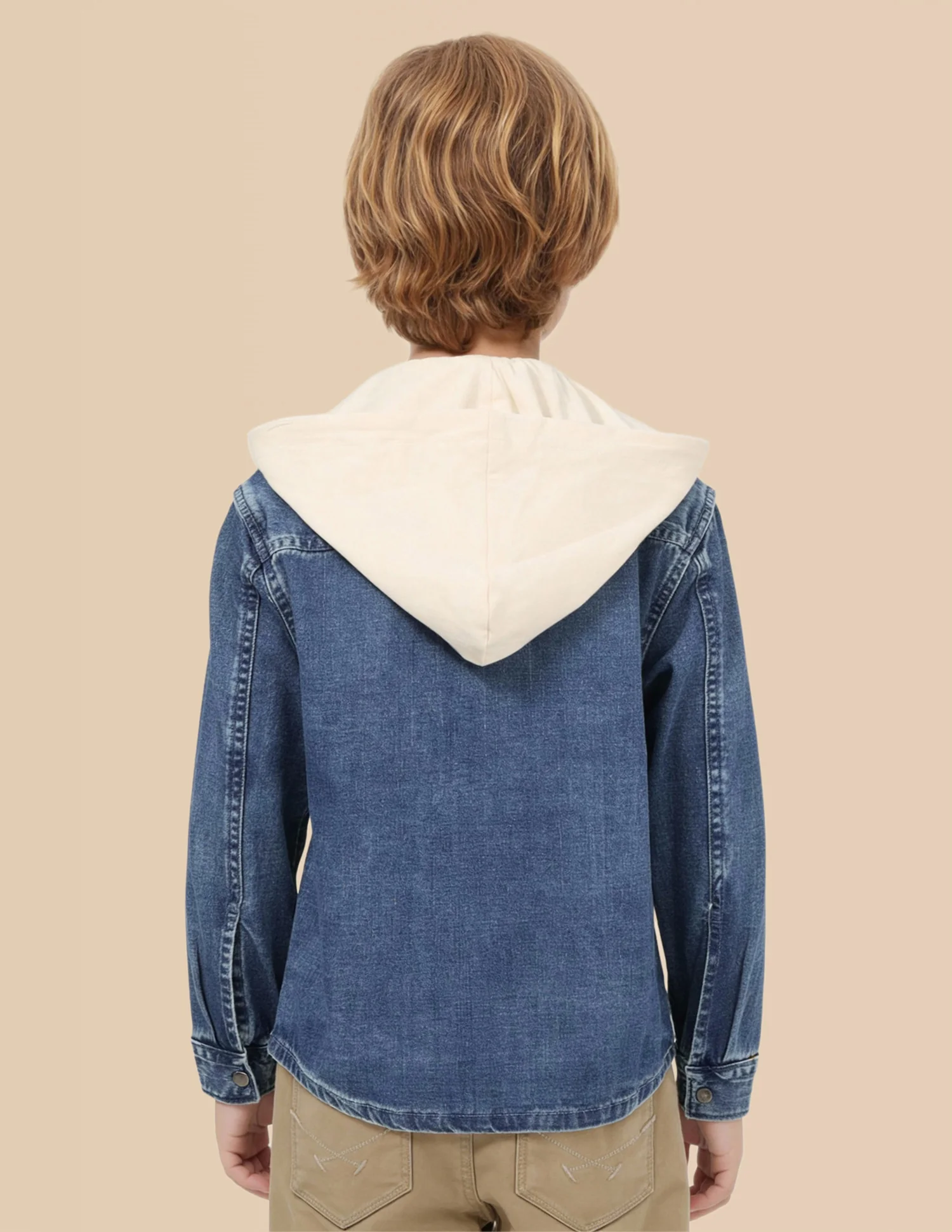 Boys Hooded Graphic Printed Shirt - Image 5