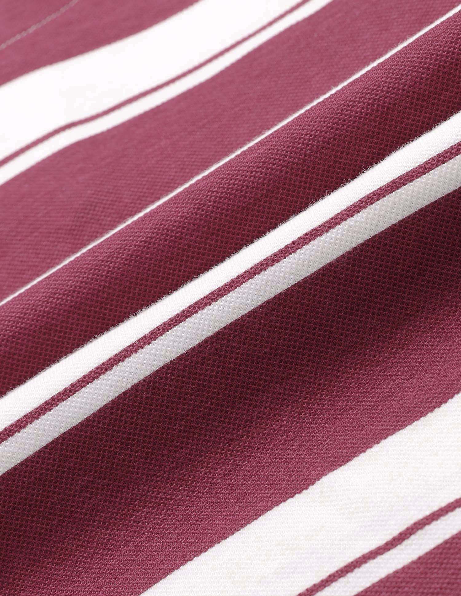 Boys Horizontal Striped Pure Cotton Polo Shirt - Image 2