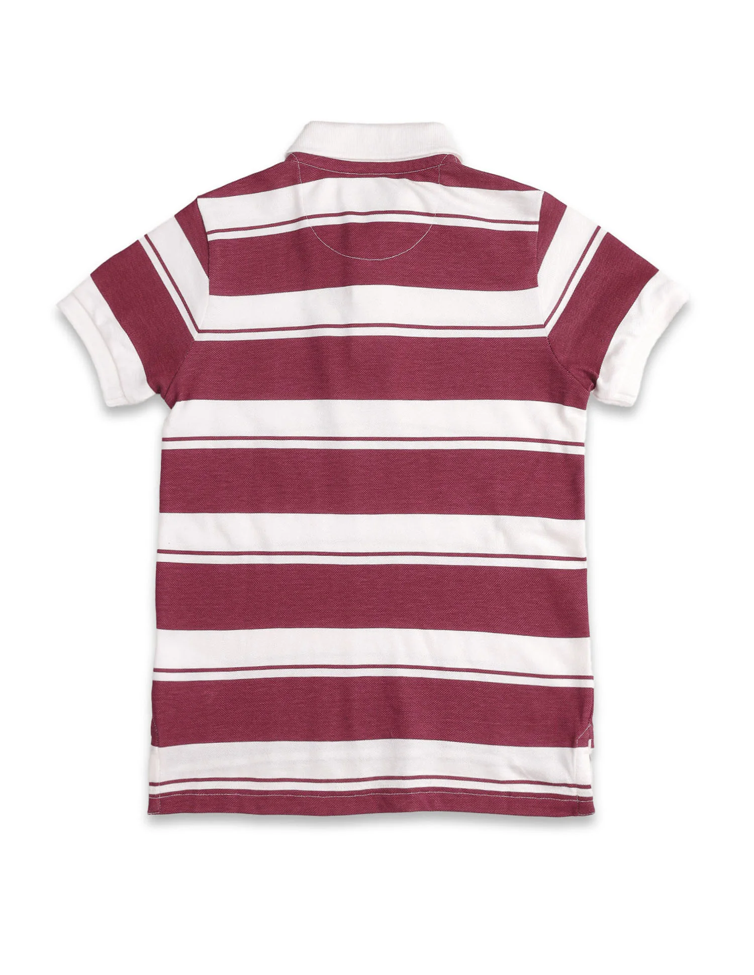 Boys Horizontal Striped Pure Cotton Polo Shirt - Image 8