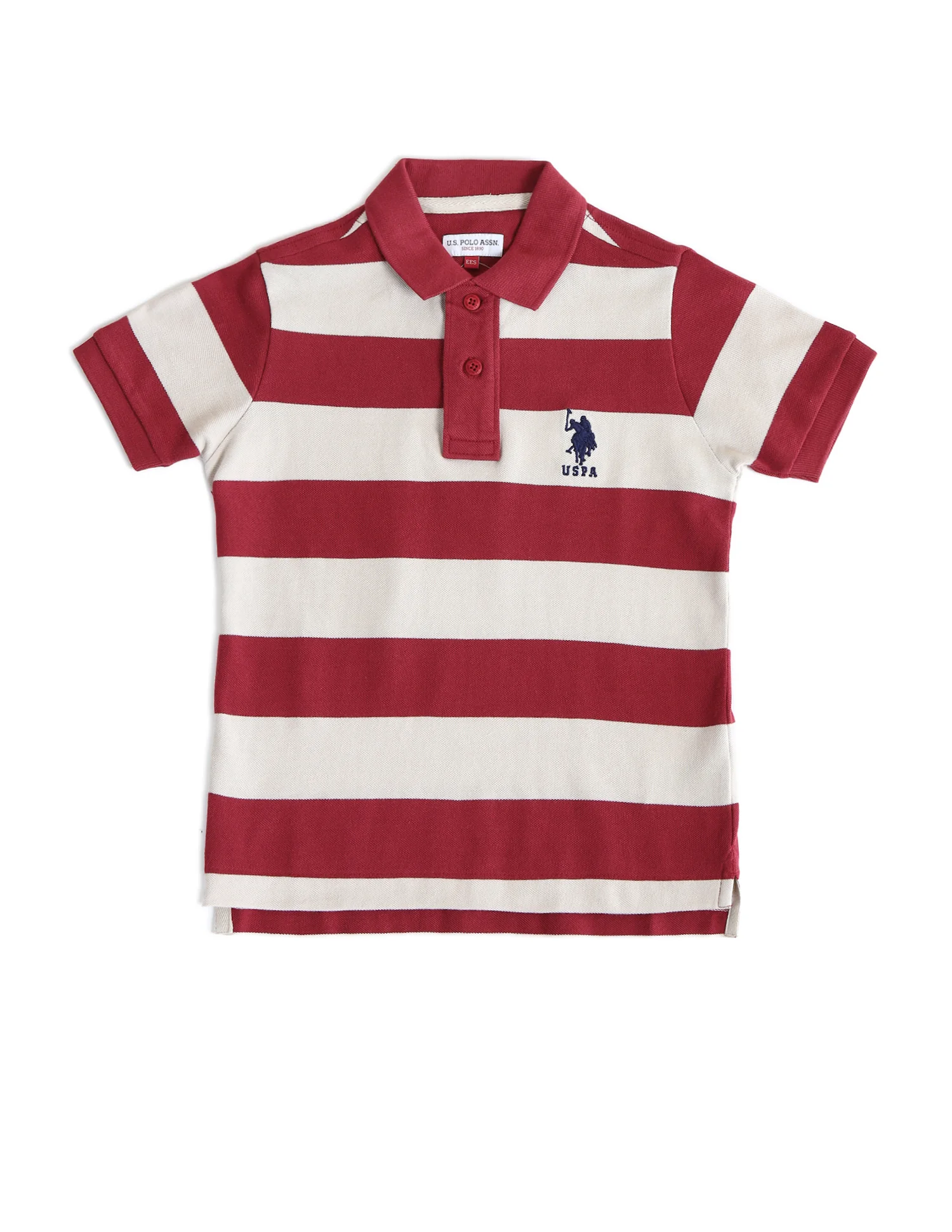 Boys Horizontal Striped Regular Fit Polo Shirts - Image 6