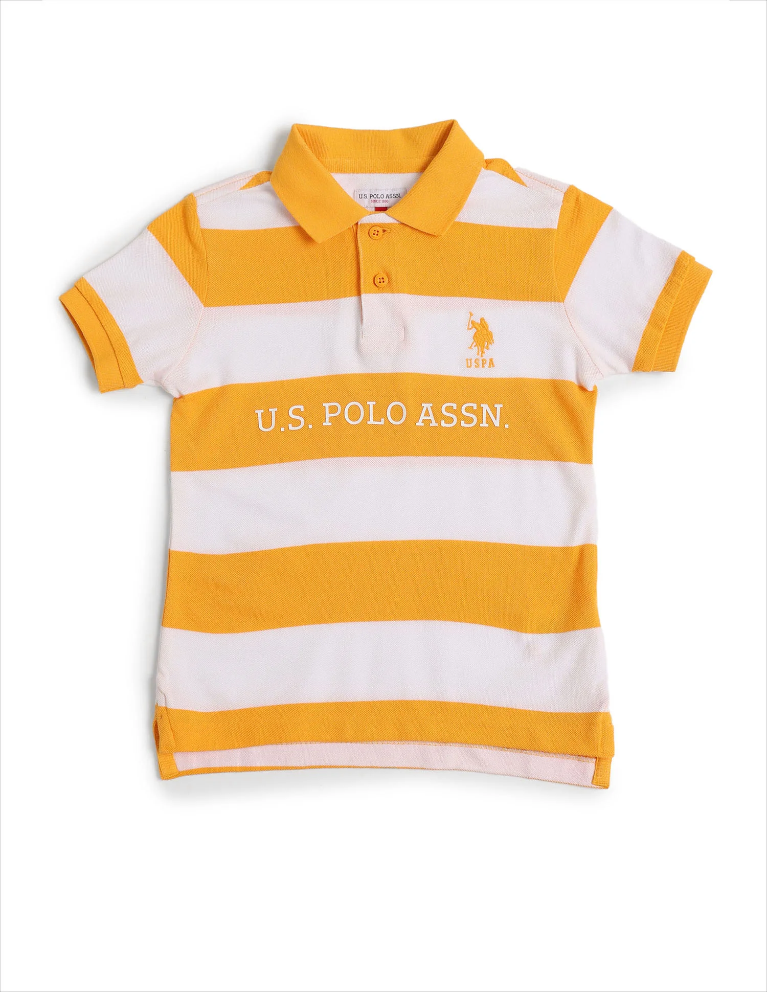 Boys Horizontal Striped Regular Fit Polo Shirt - Image 6