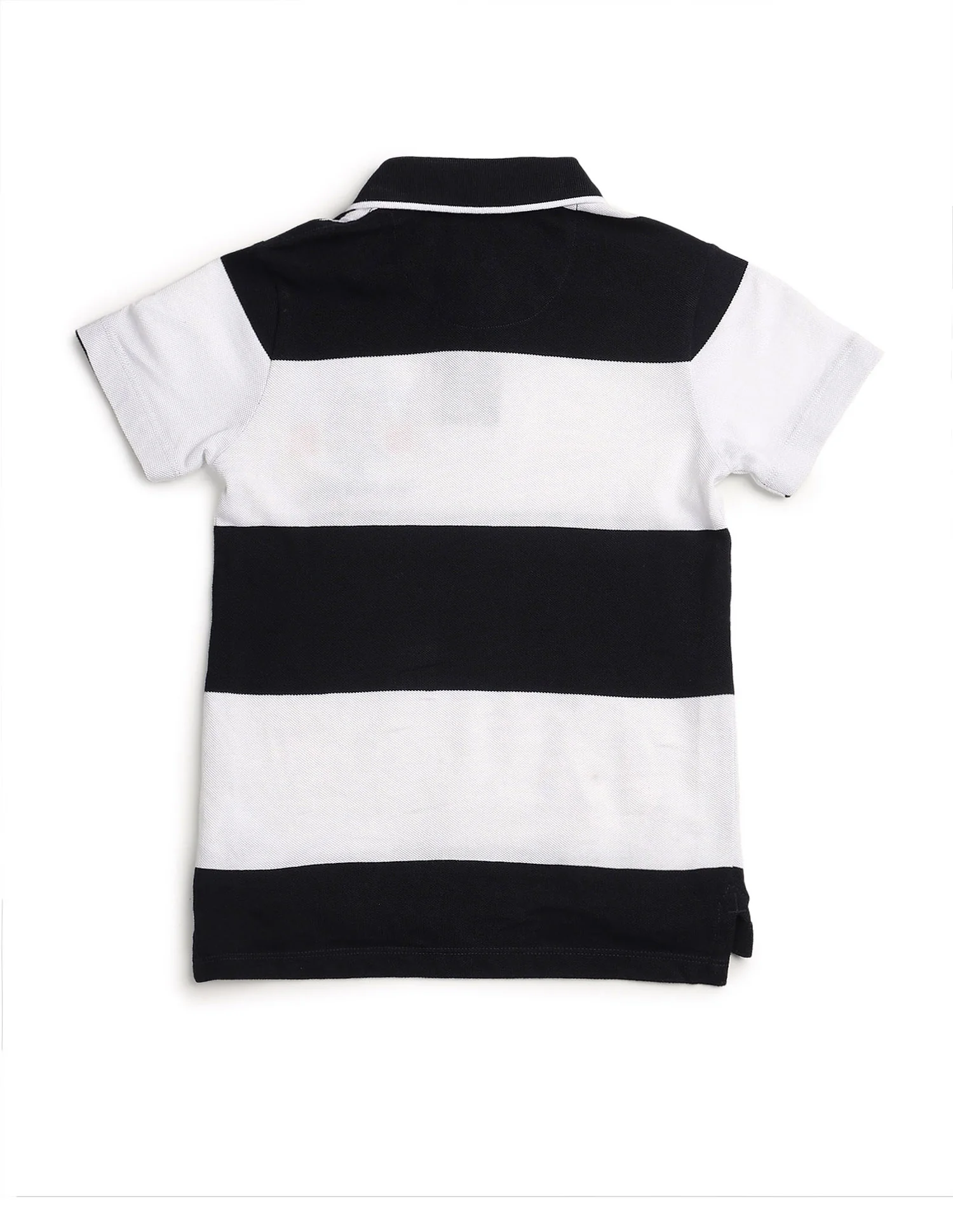 Boys Horizontal Striped Regular Fit Polo Shirt - Image 8
