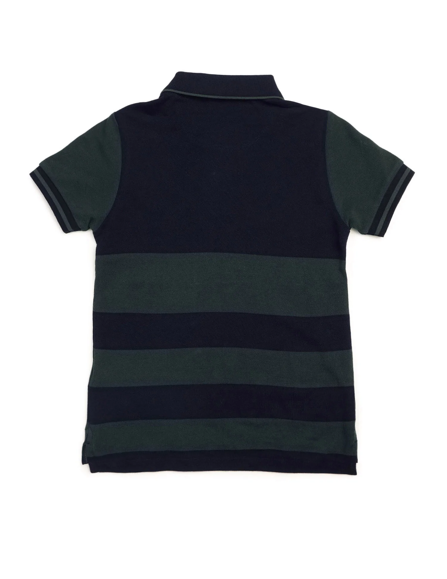 Boys Horizontal Striped Regular Fit Polo Shirt - Image 8