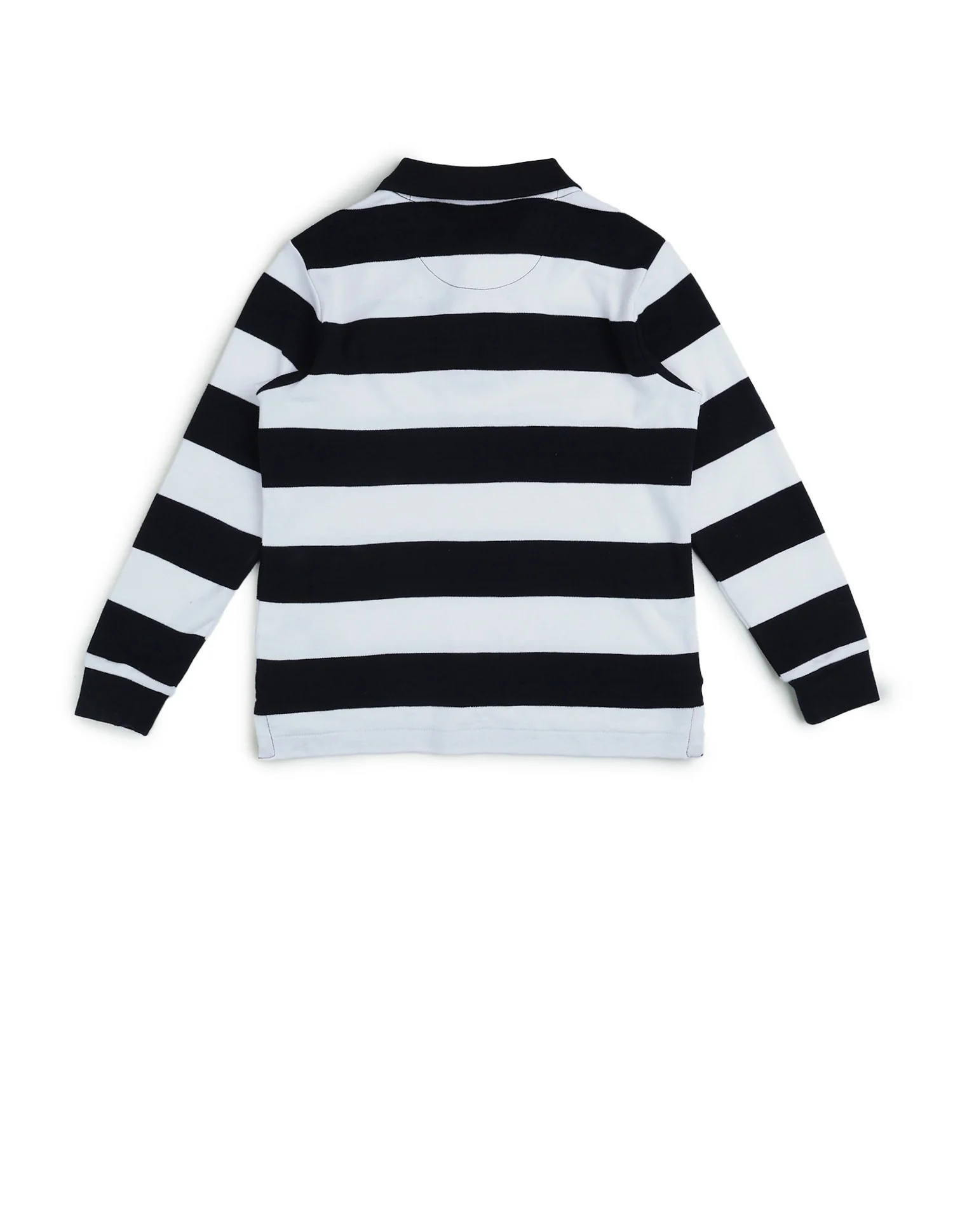 Boys Horizontal Striped Regular Fit Polo Shirt - Image 8