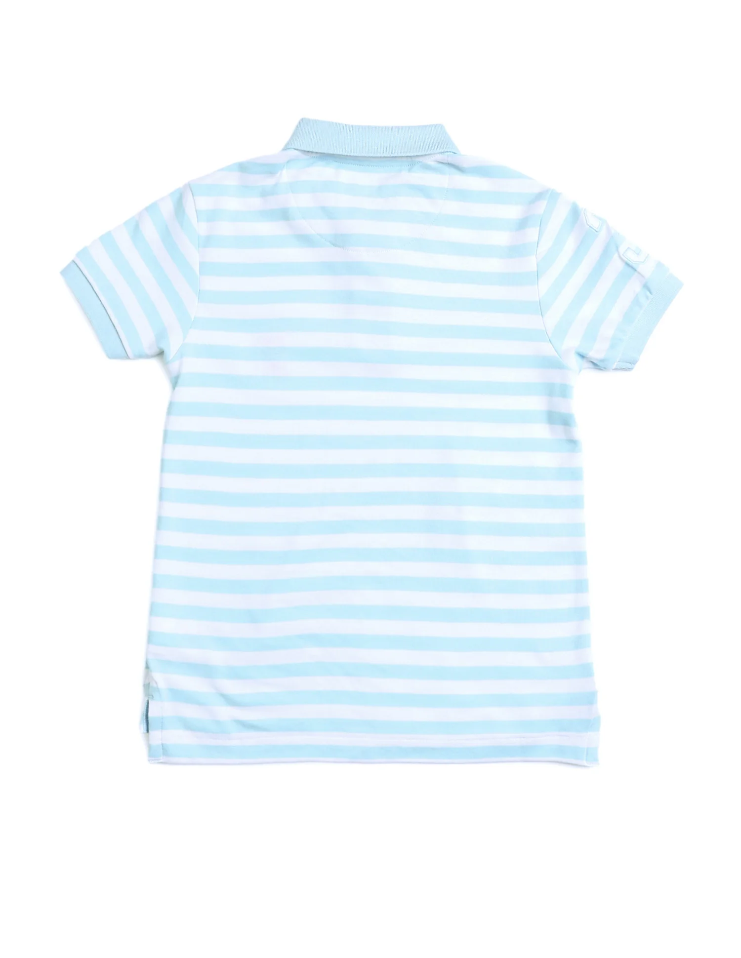 Boys Horizontal Striped Regular Fit Polo T shirt - Image 7