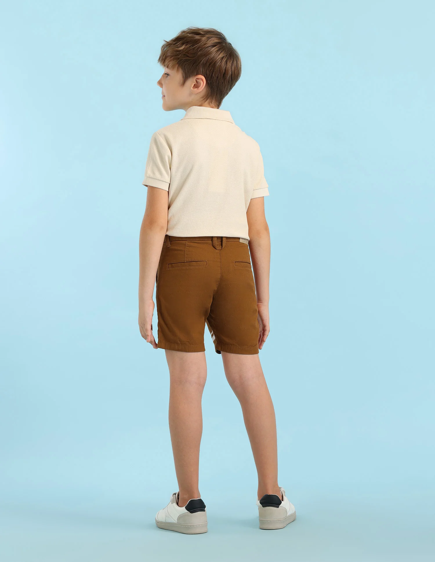 Boys Horizontal Striped Regular Fit Shorts - Image 3