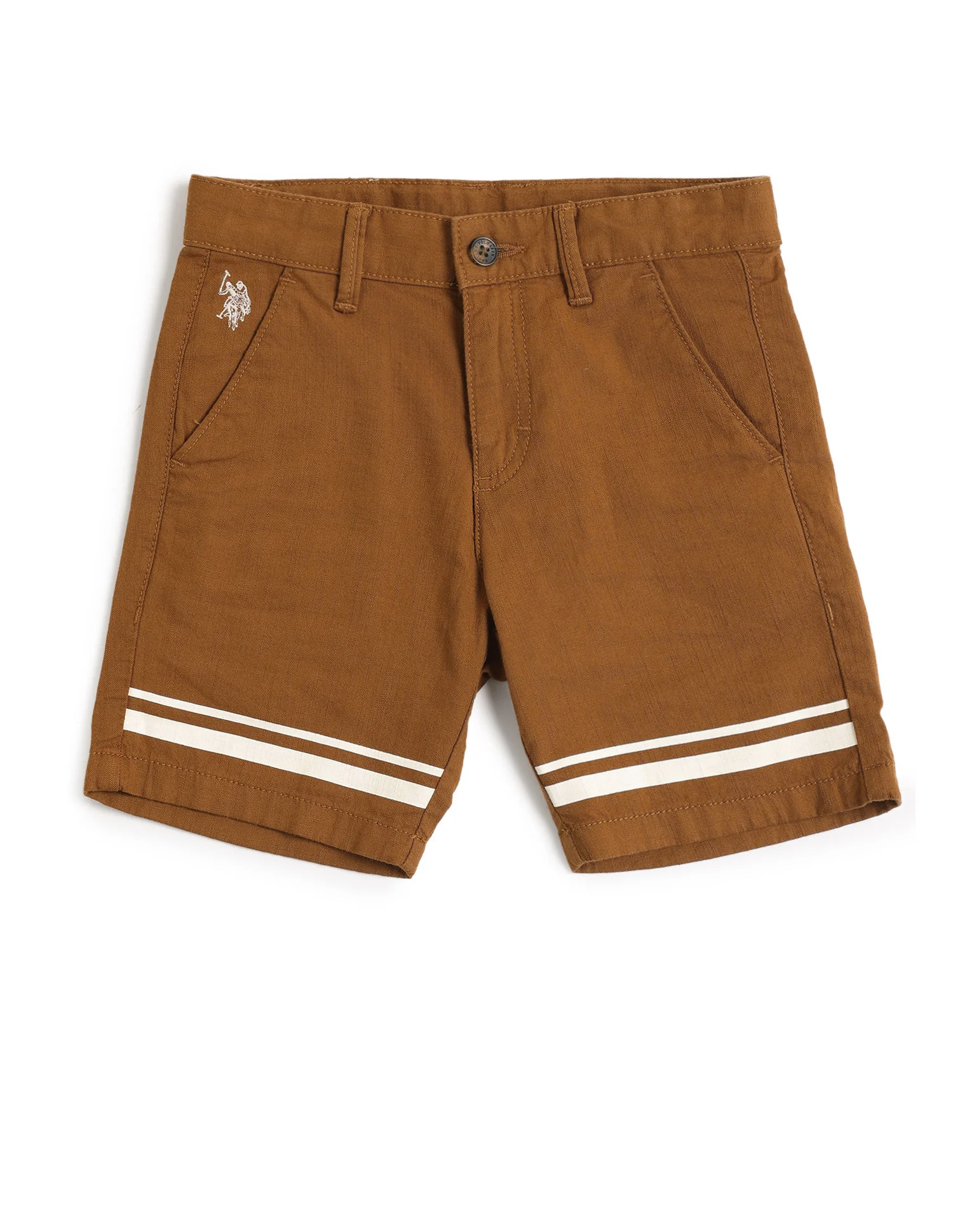 Boys Horizontal Striped Regular Fit Shorts - Image 6