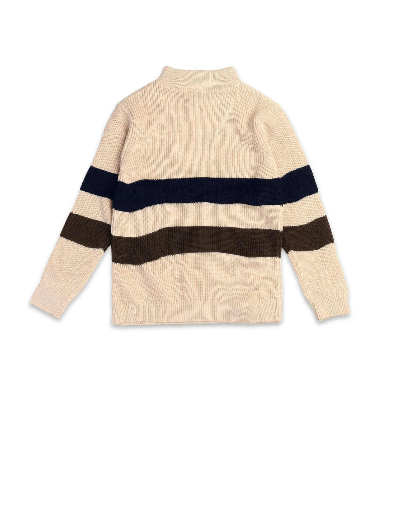 Boys Horizontal Striped Regular Fit Sweater - Image 8