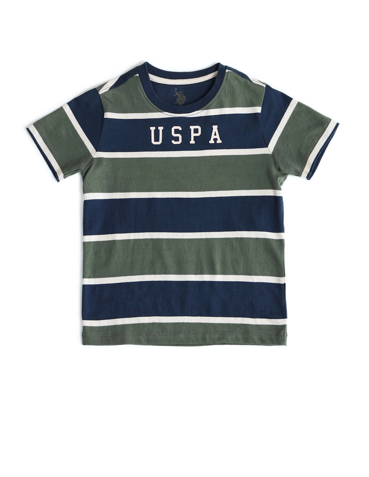Boys Horizontal Striped Regular Fit T-Shirt - Image 5