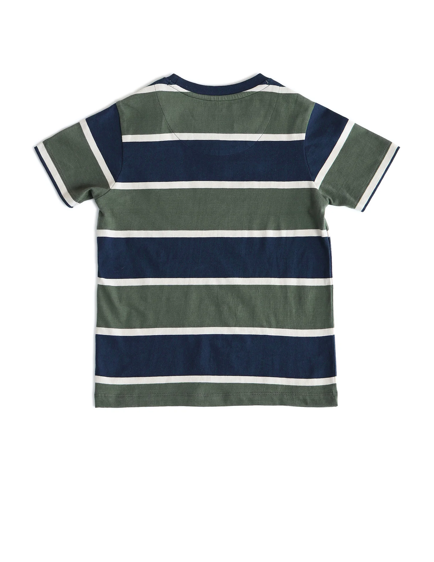 Boys Horizontal Striped Regular Fit T-Shirt - Image 6
