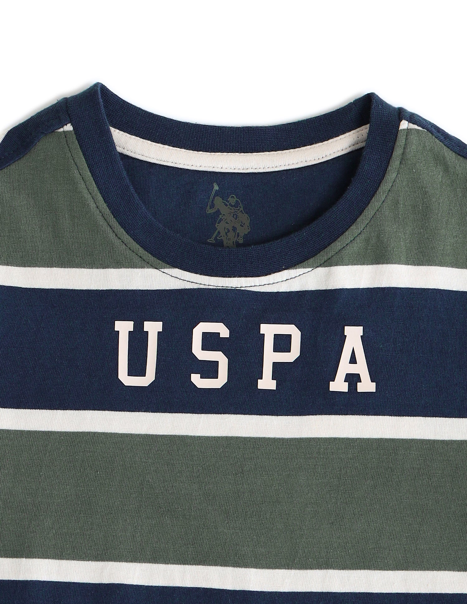 Boys Horizontal Striped Regular Fit T-Shirt - Image 7