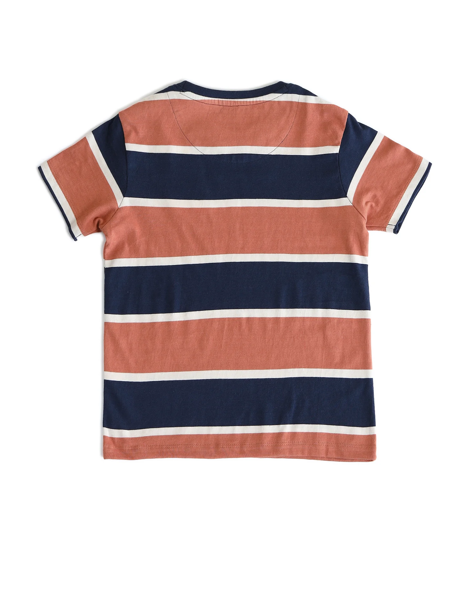 Boys Horizontal Striped Regular Fit T-Shirt - Image 6