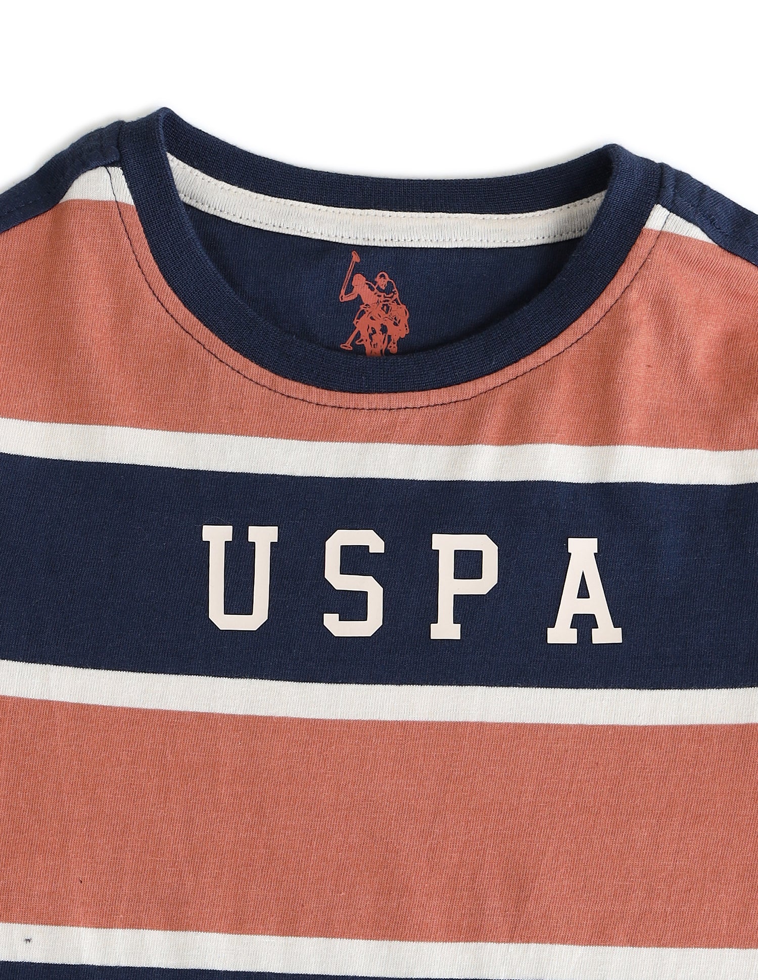 Boys Horizontal Striped Regular Fit T-Shirt - Image 7