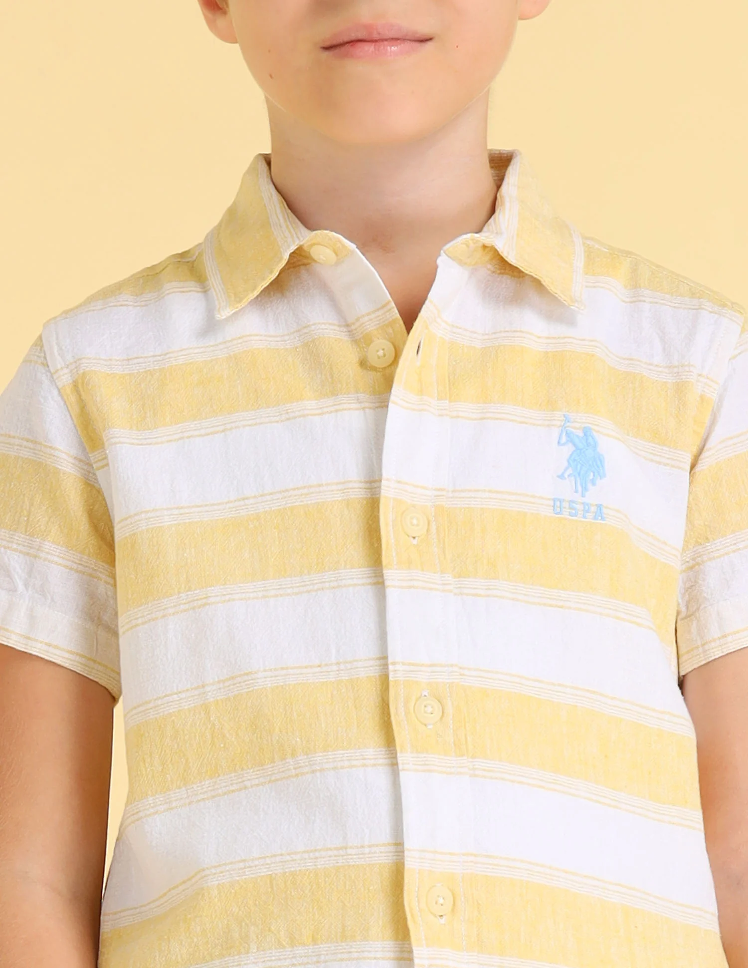 UKSHT1431 YELLOW Boys Shirt - Image 5