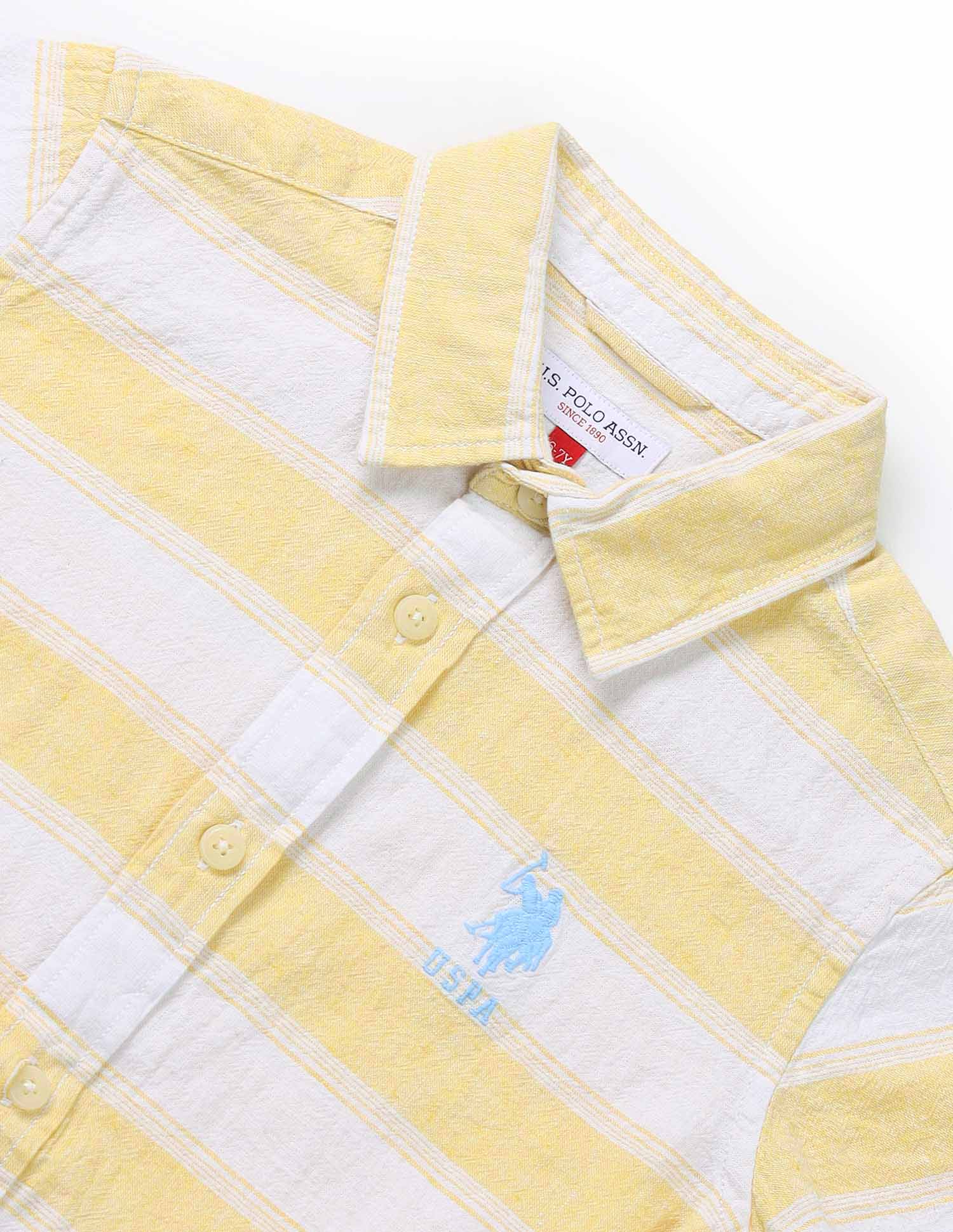 UKSHT1431 YELLOW Boys Shirt - Image 8