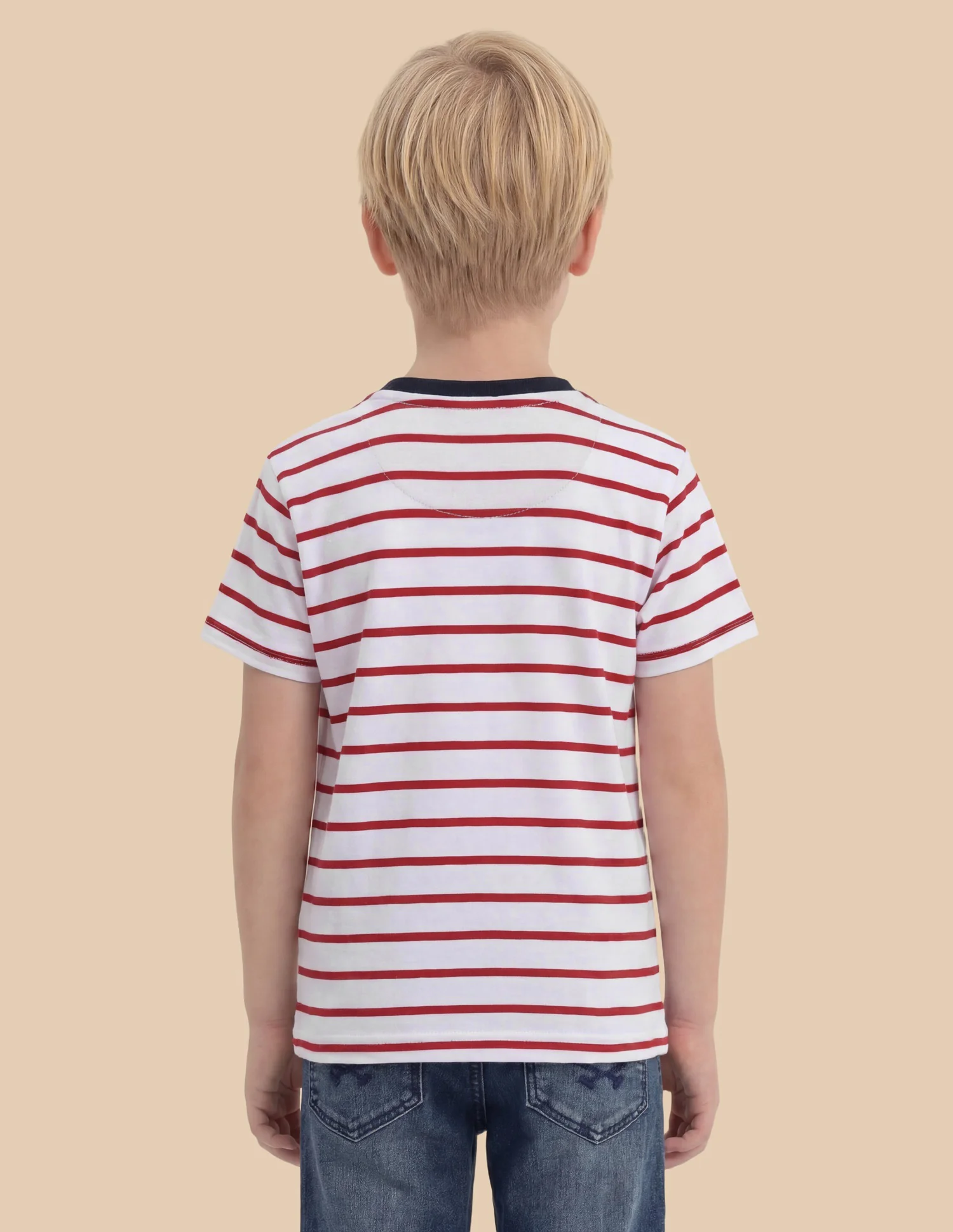Boys Horizontal Striped T-Shirt - Image 5