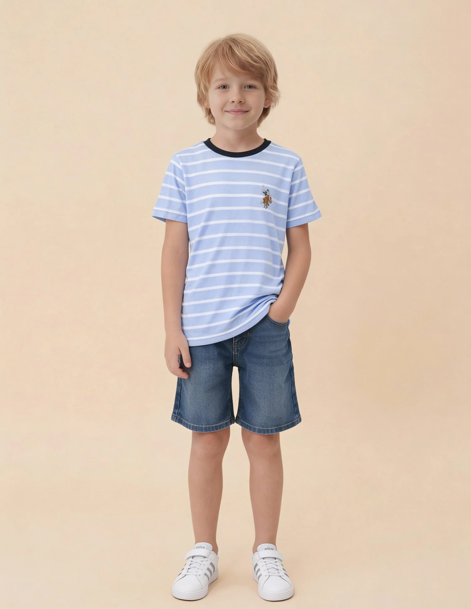 Boys Horizontal Striped T-Shirt - Image 3