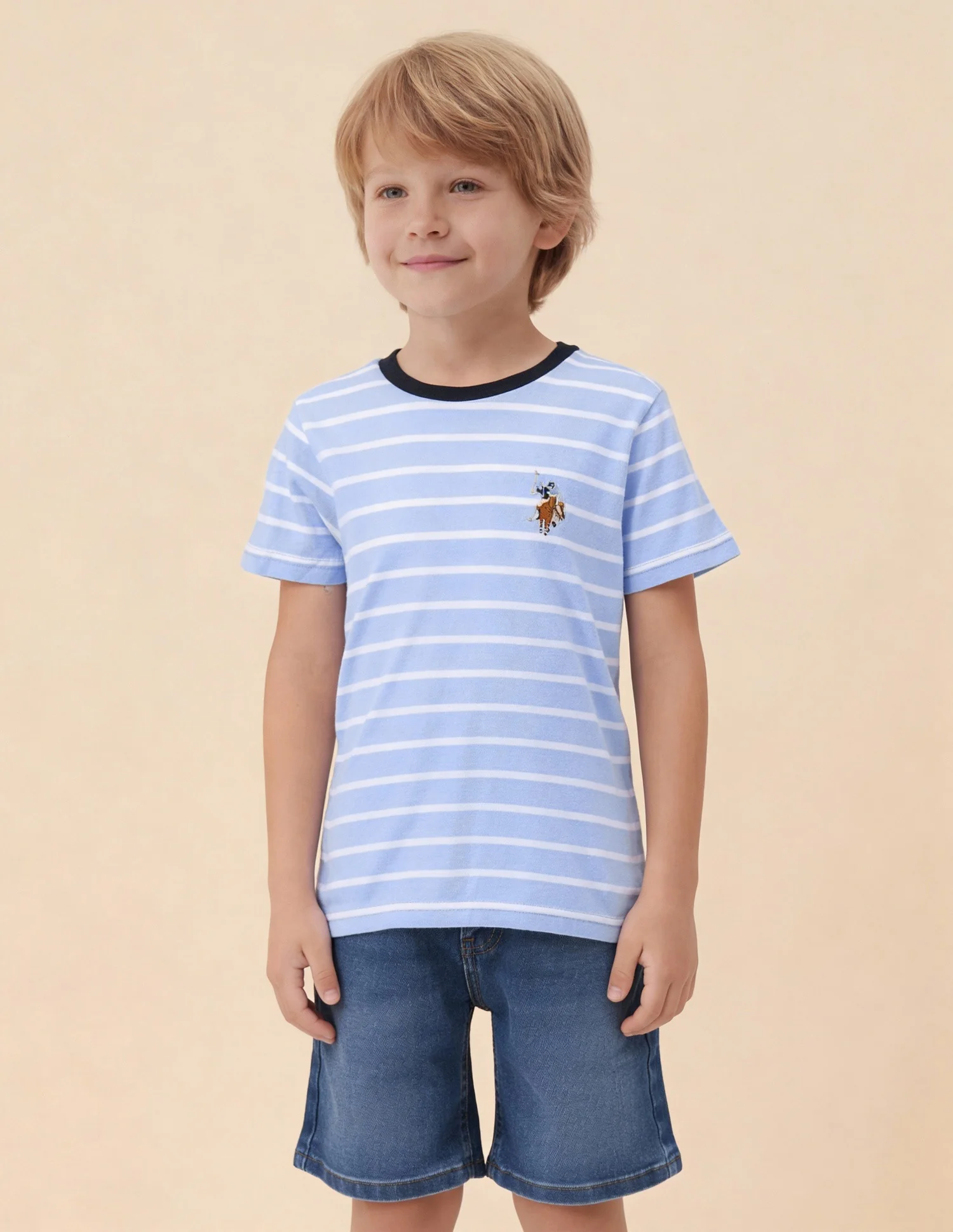 Boys Horizontal Striped T-Shirt - Image 4