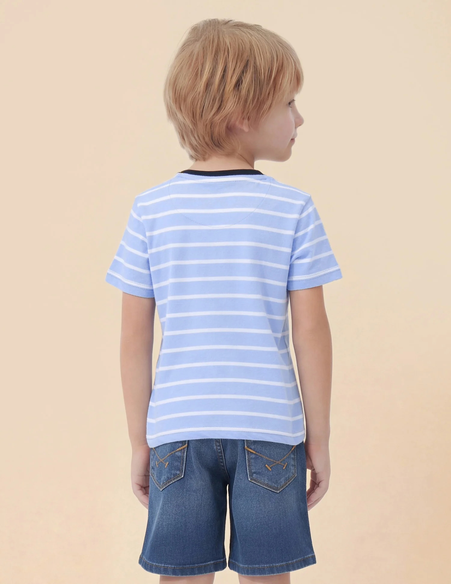 Boys Horizontal Striped T-Shirt - Image 5