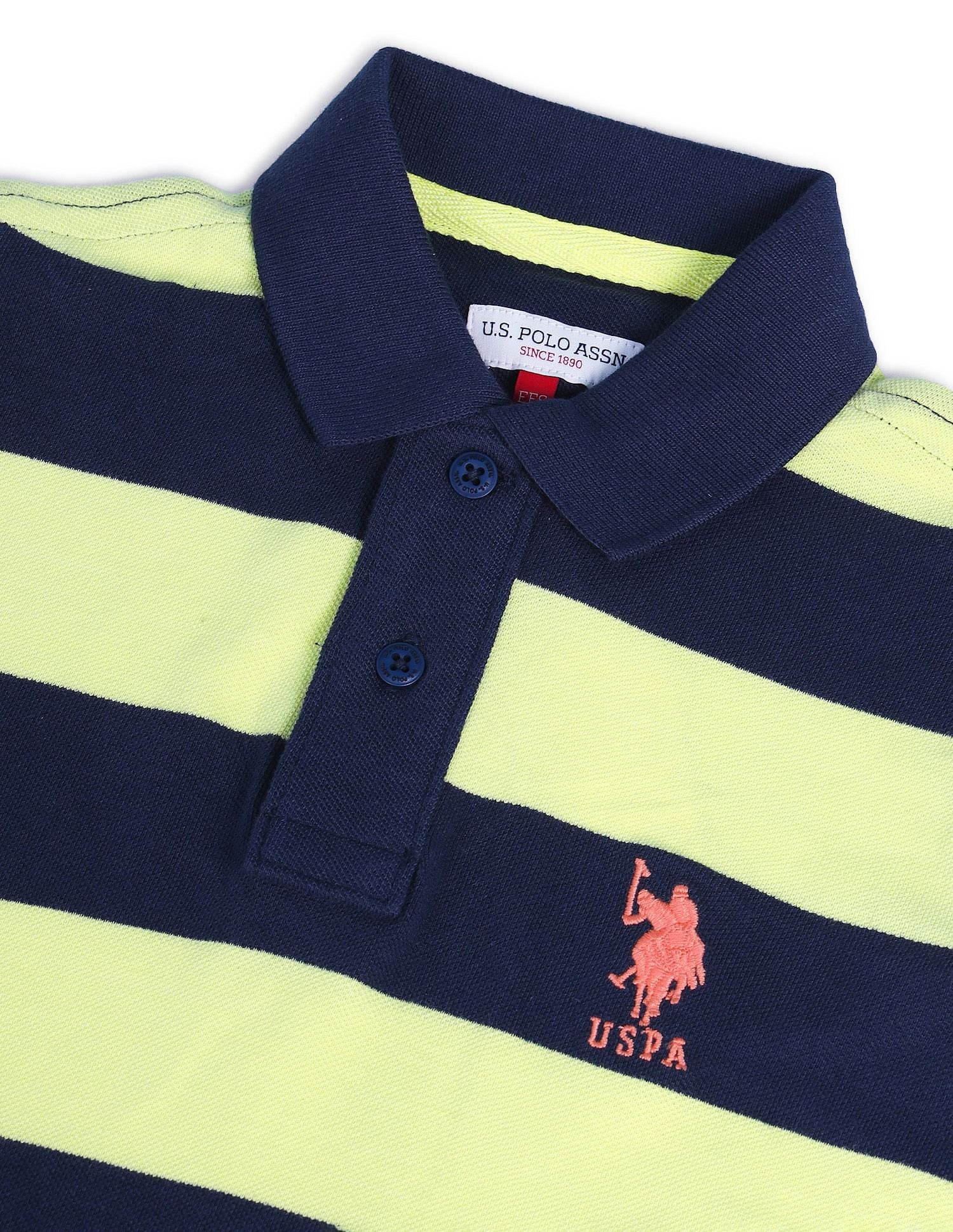 Boys Horizontal Stripes Polo Shirt - Image 7