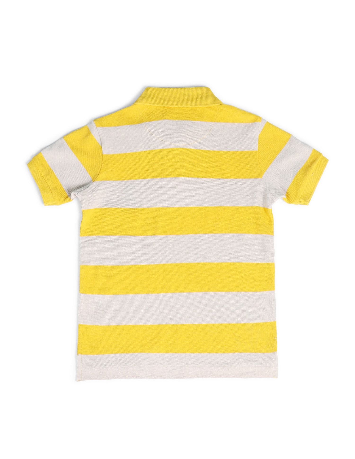 Boys Horizontal Stripes Polo Shirt - Image 6