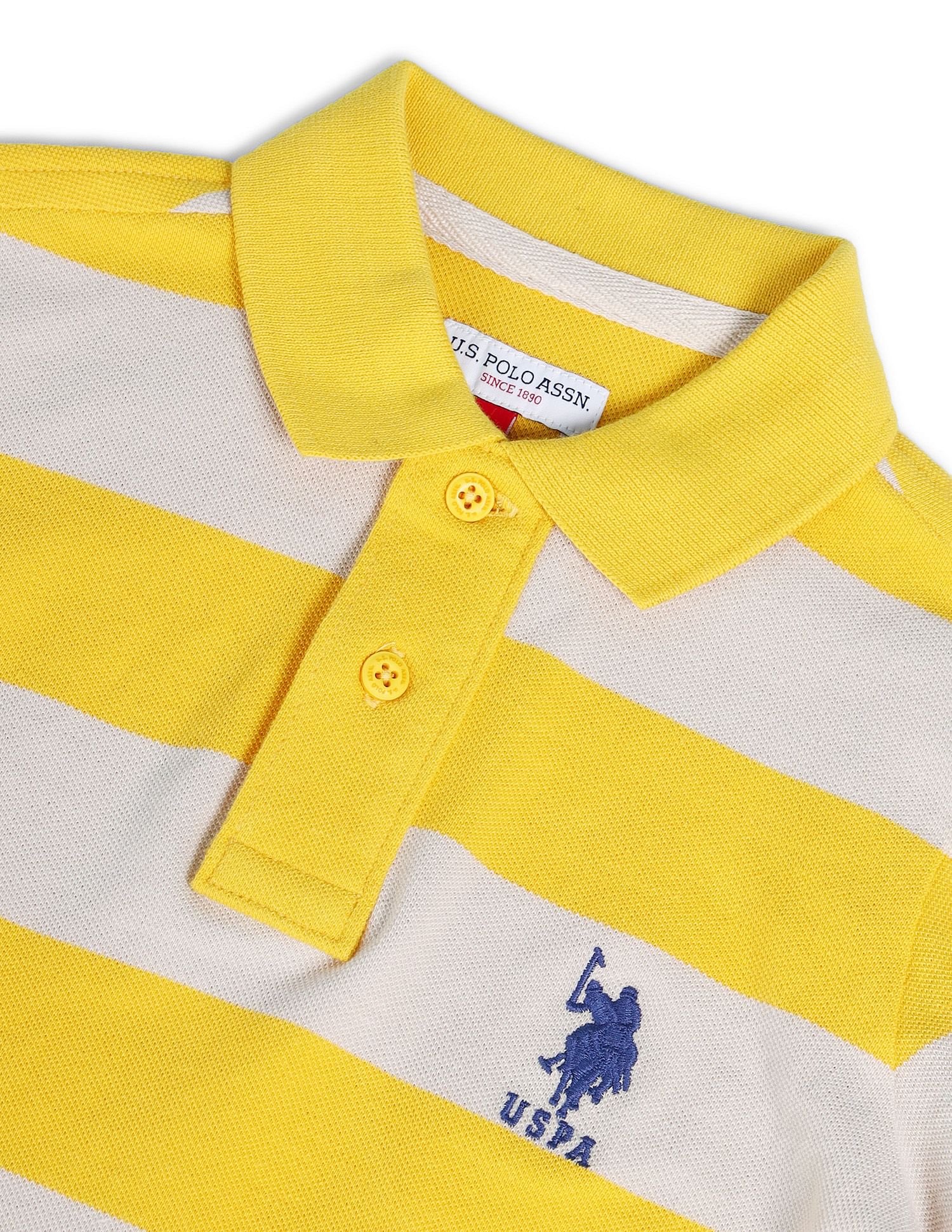 Boys Horizontal Stripes Polo Shirt - Image 7