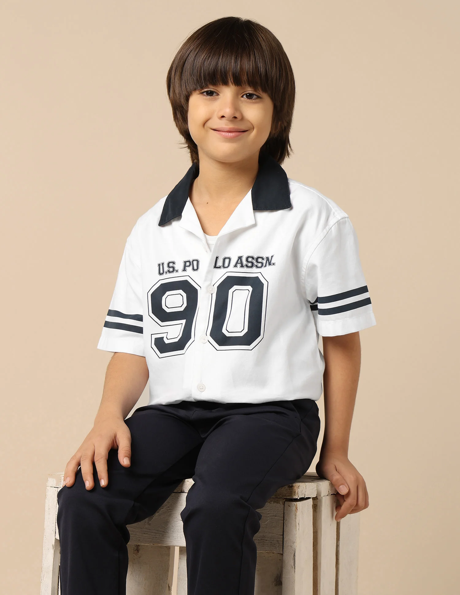 Boys Logo Twill Shirt