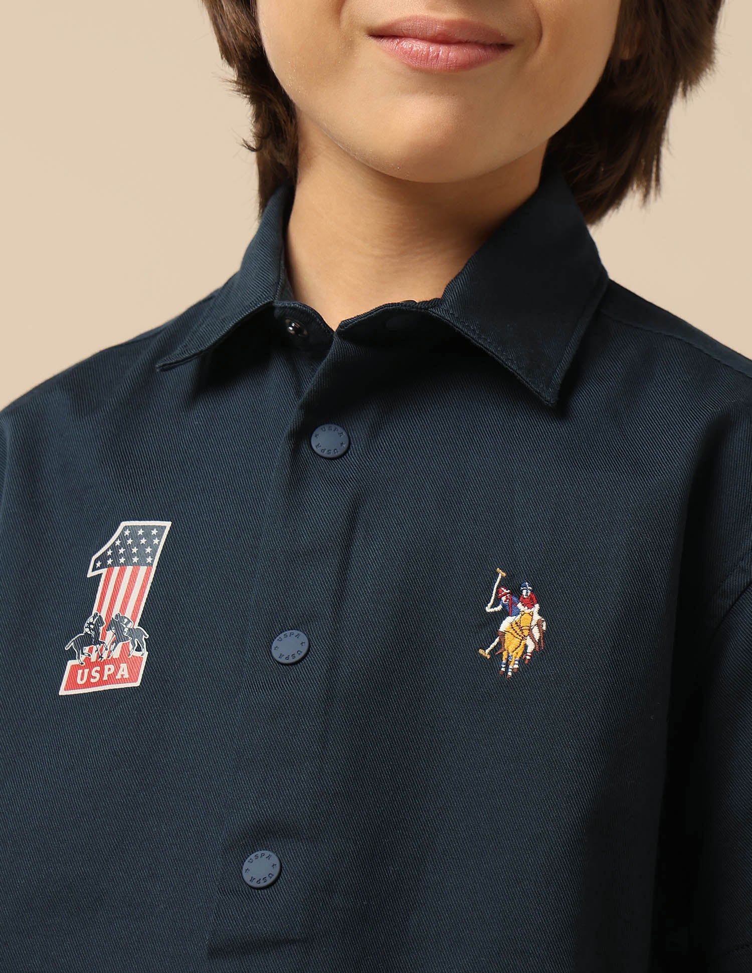 Boys Logo Twill Shirt - Image 6