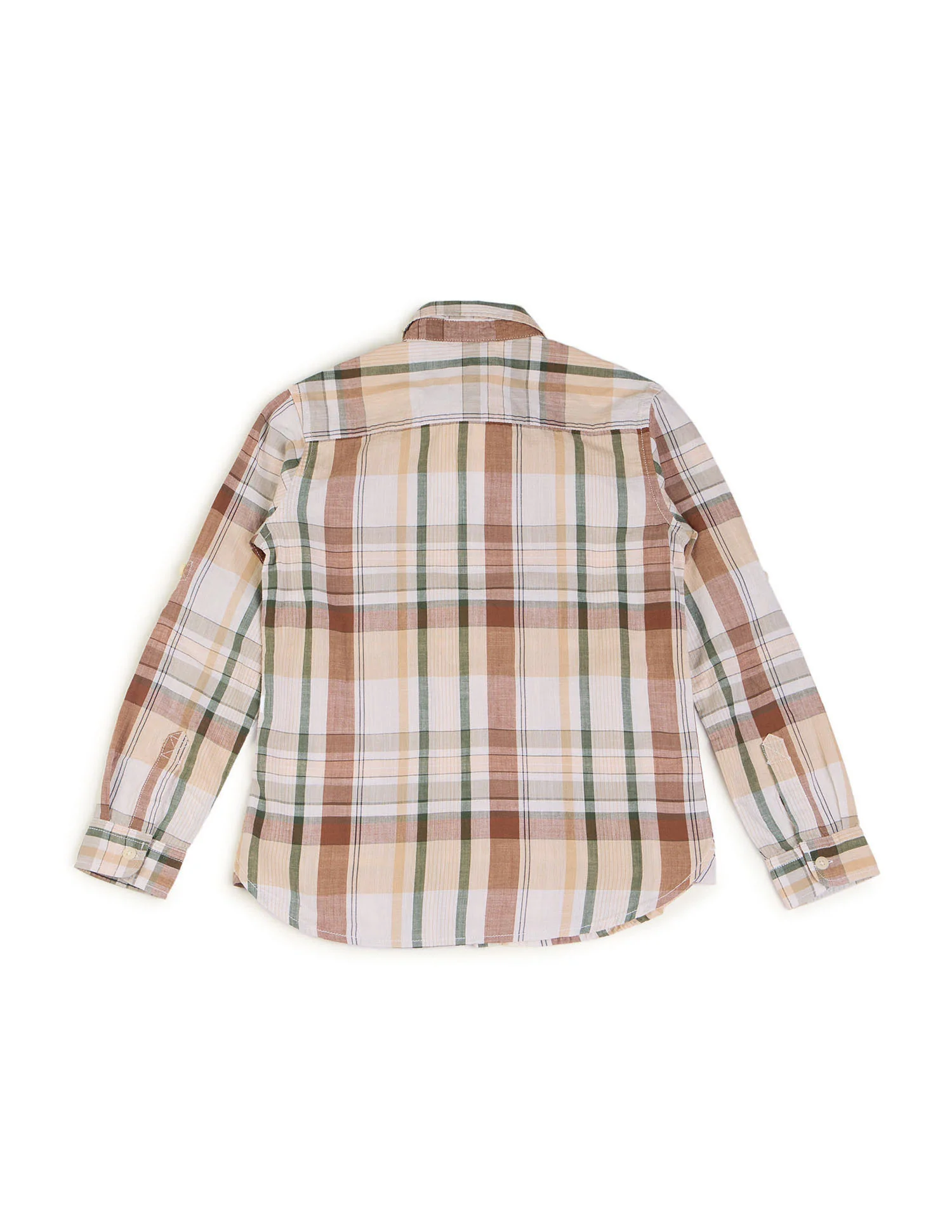 Boys Madras Checked Regular Fit Shirt - Image 6
