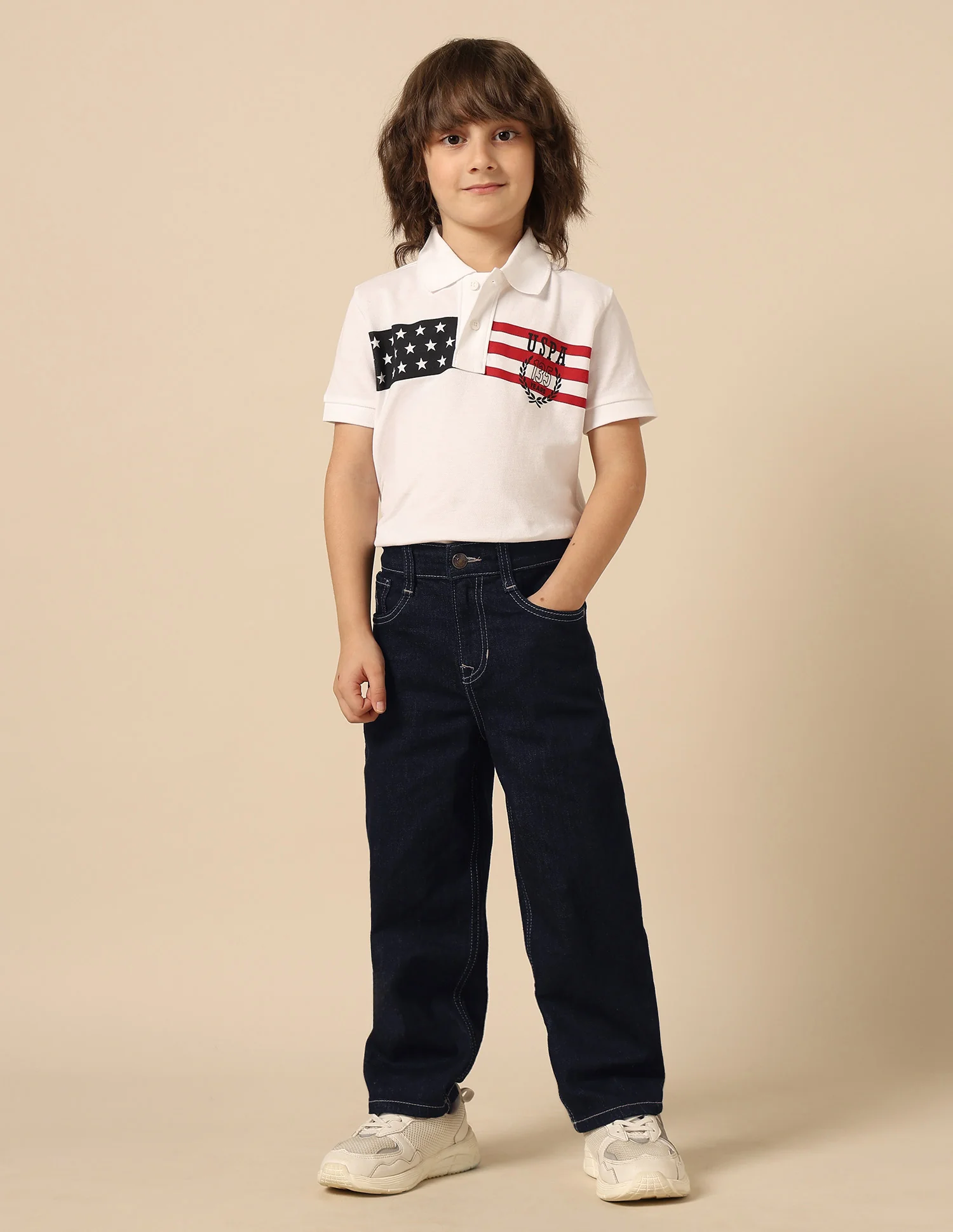 Boys Mid Rise Baggy Fit Jeans - Image 3