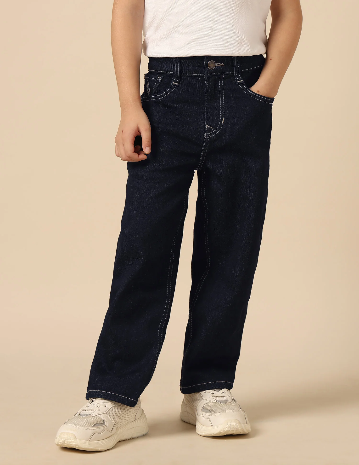 Boys Mid Rise Baggy Fit Jeans - Image 4