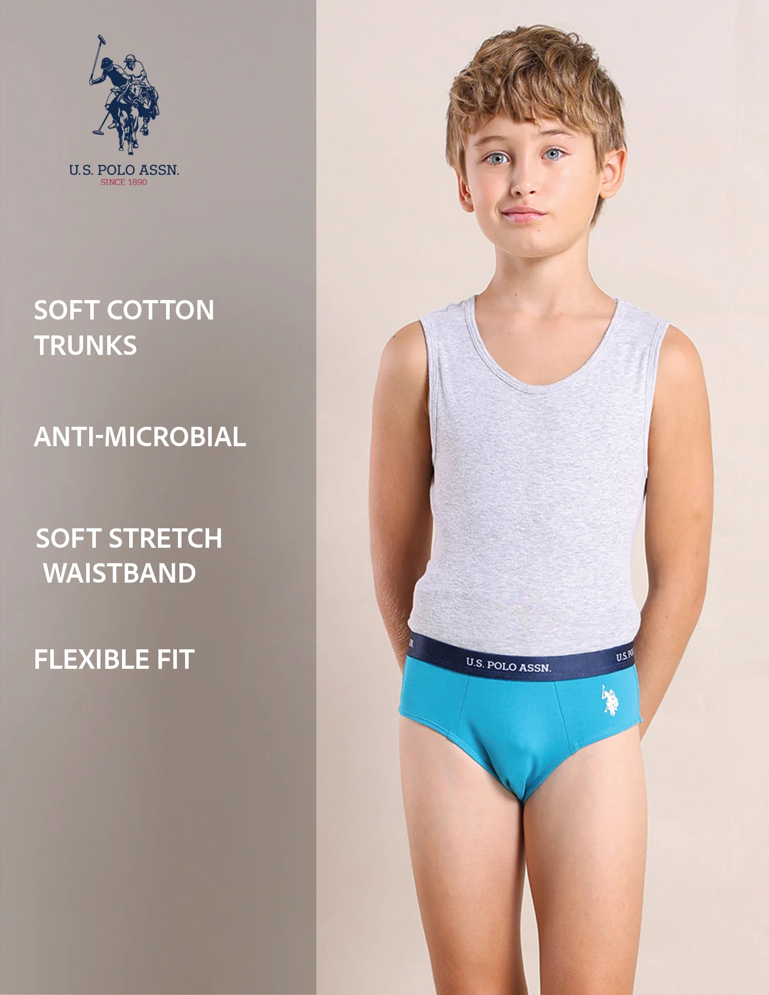 Boys Mid Rise Cotton Spandex Briefs - Pack Of 3 - Image 12