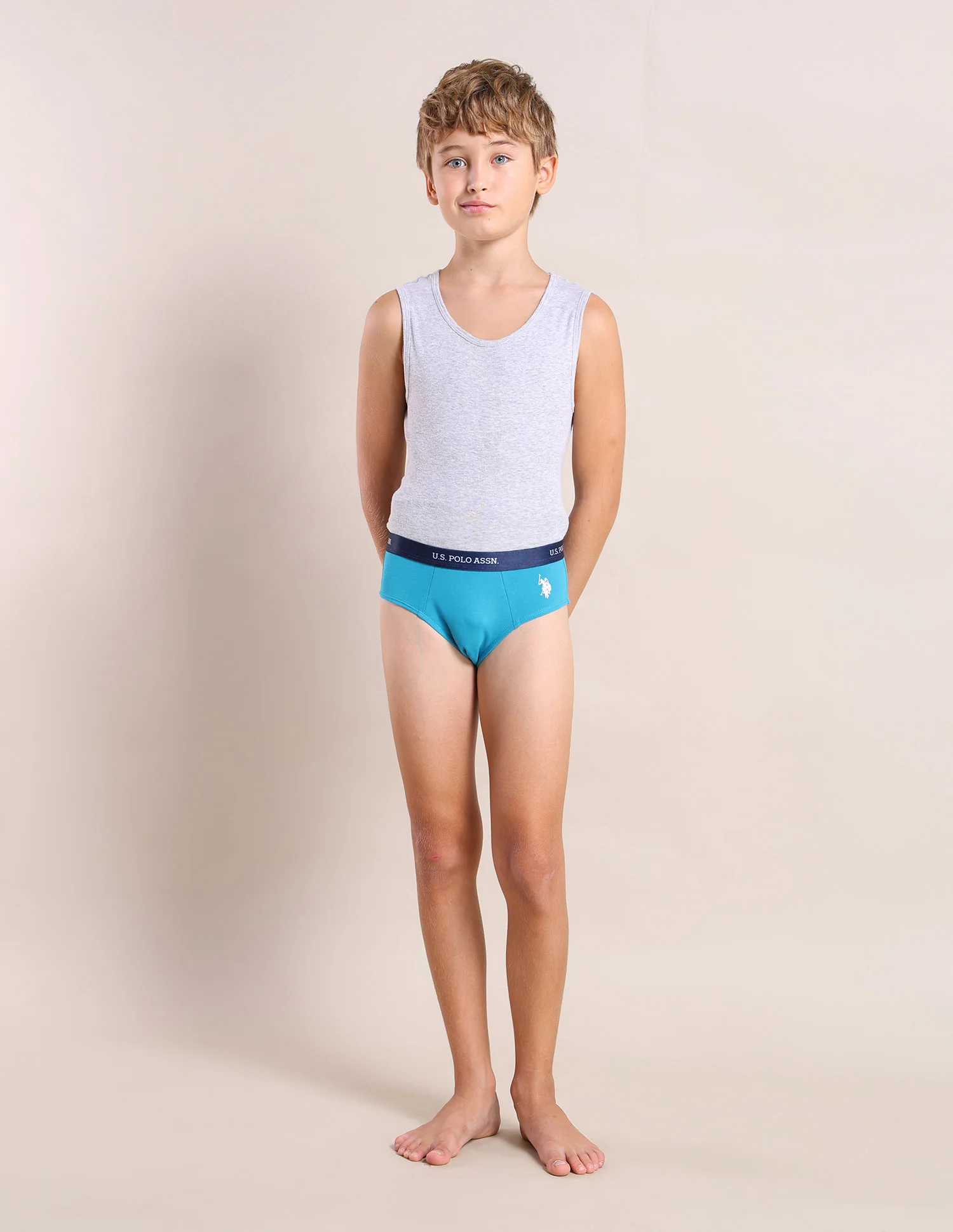 Boys Mid Rise Cotton Spandex Briefs - Pack Of 3 - Image 9