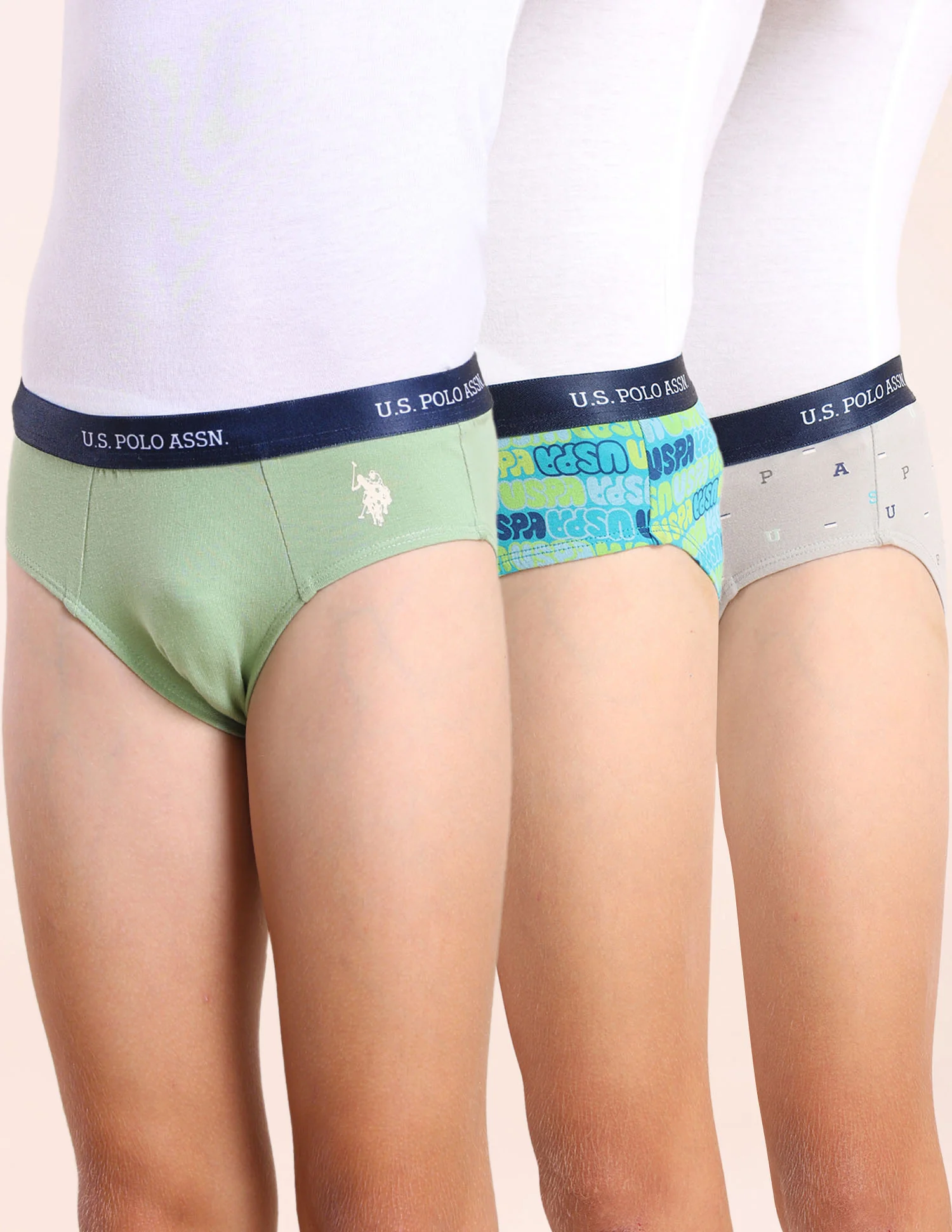 Boys Mid Rise Cotton Spandex Briefs - Pack Of 3 - Image 10