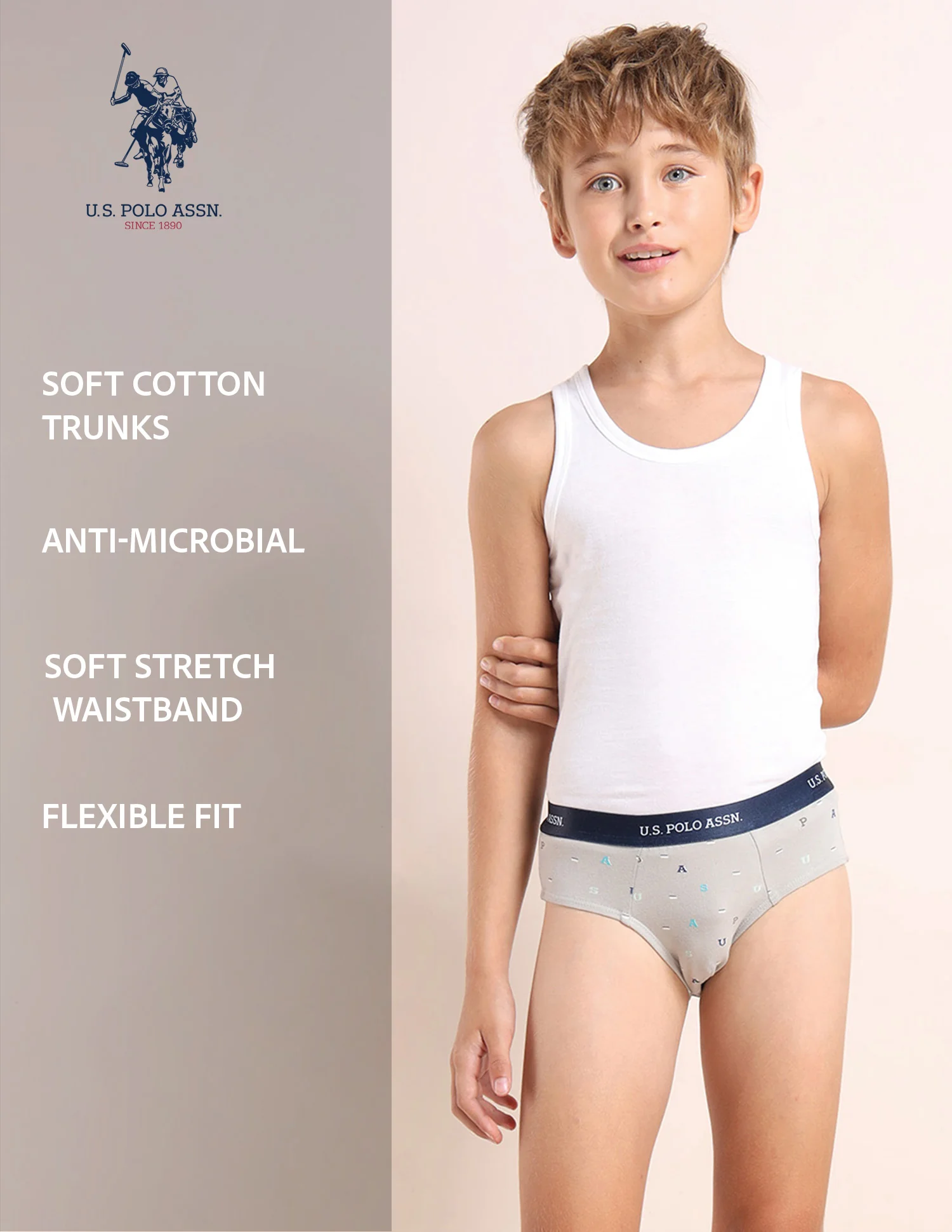 Boys Mid Rise Cotton Spandex Briefs - Pack Of 3 - Image 11