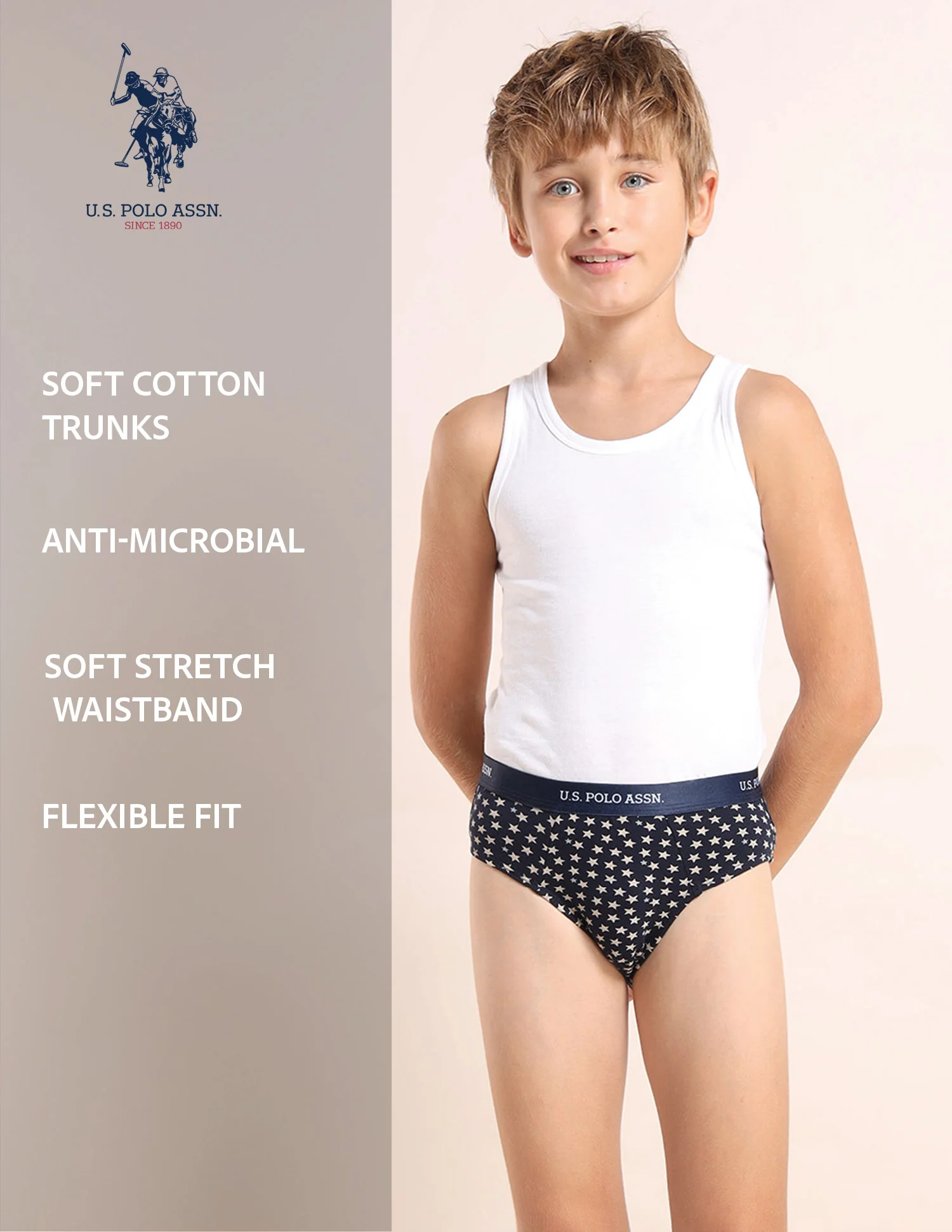 Boys Mid Rise Cotton Spandex Briefs - Pack Of 3 - Image 12