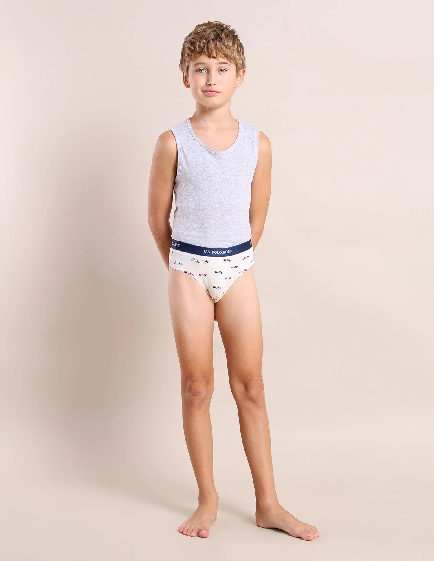 Boys Mid Rise Cotton Spandex Briefs - Pack Of 3 - Image 7