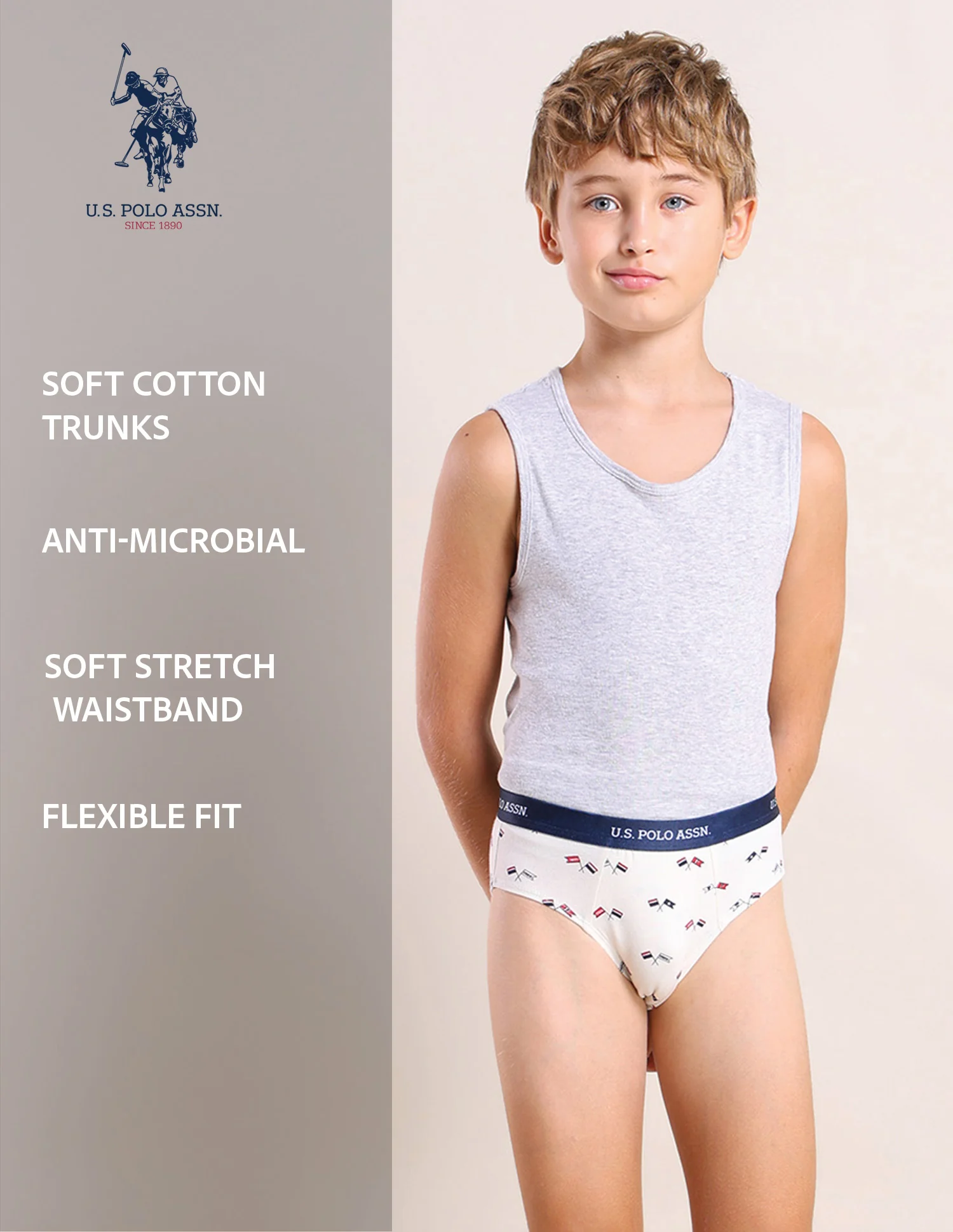 Boys Mid Rise Cotton Spandex Briefs - Pack Of 3 - Image 12