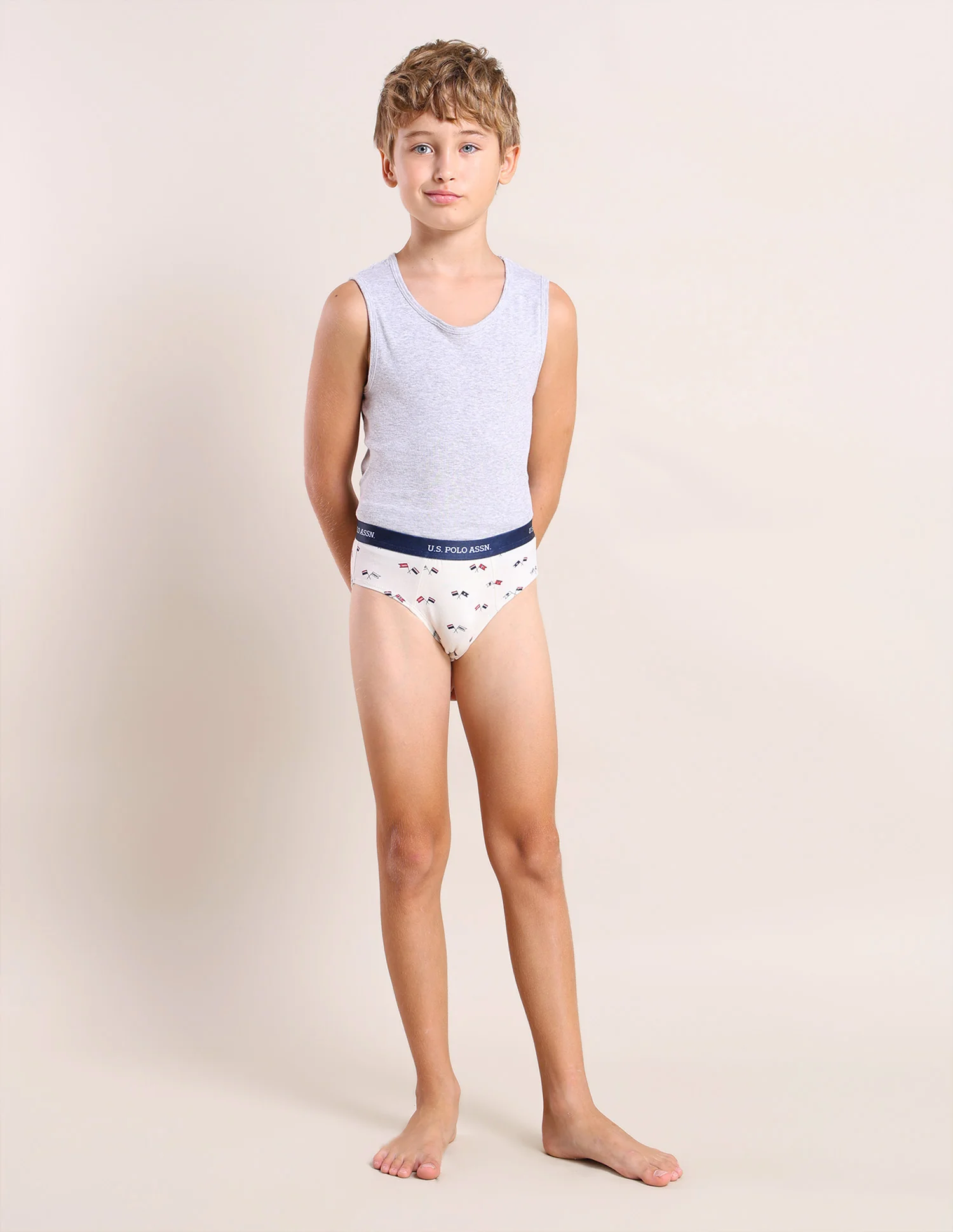 Boys Mid Rise Cotton Spandex Briefs - Pack Of 3 - Image 9