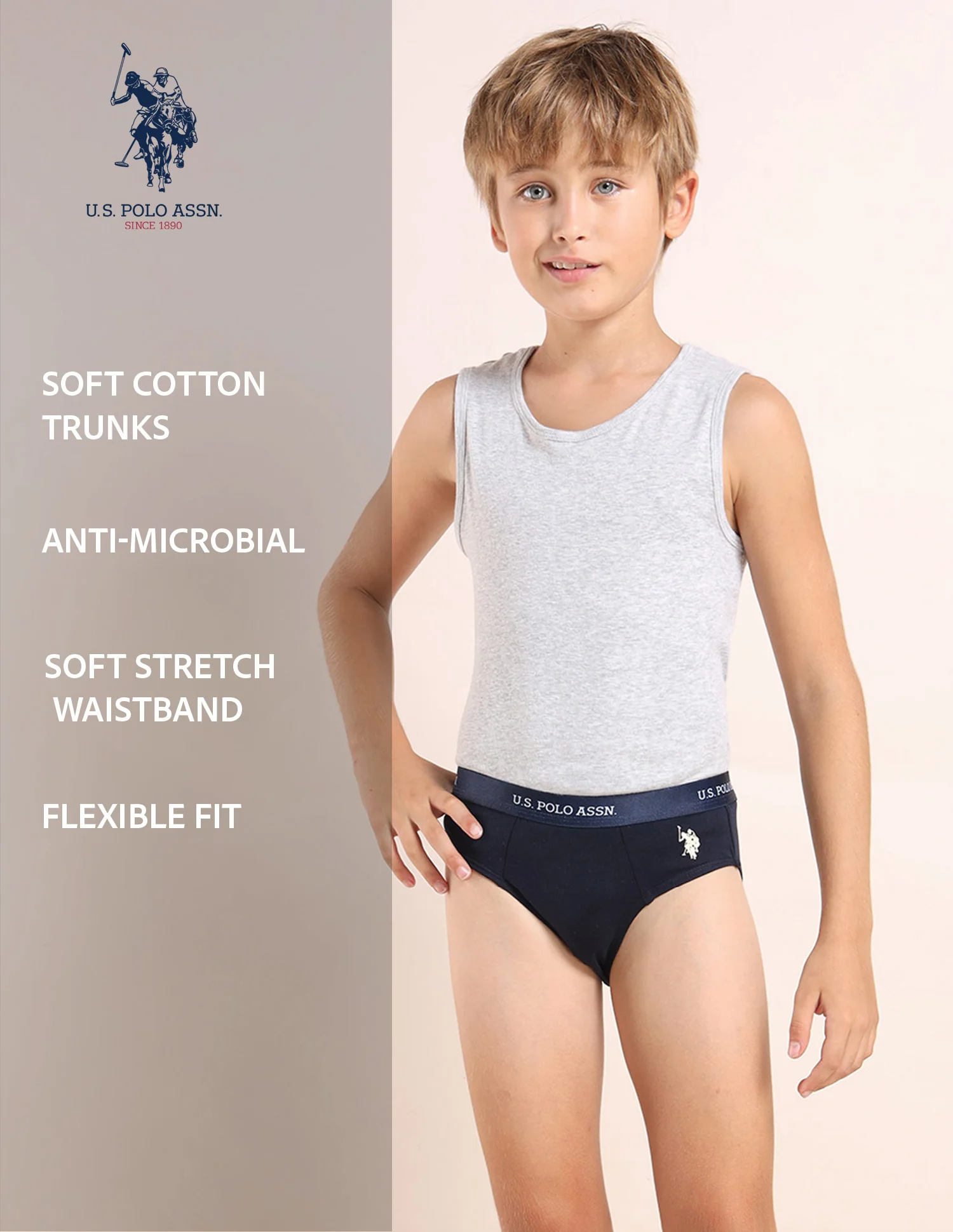 Boys Mid Rise Cotton Spandex Briefs - Pack Of 3 - Image 12