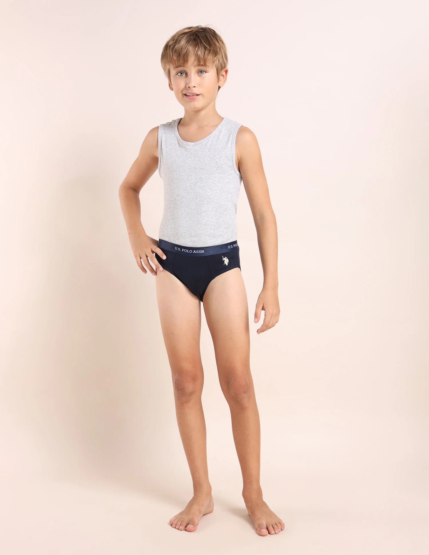 Boys Mid Rise Cotton Spandex Briefs - Pack Of 3 - Image 9