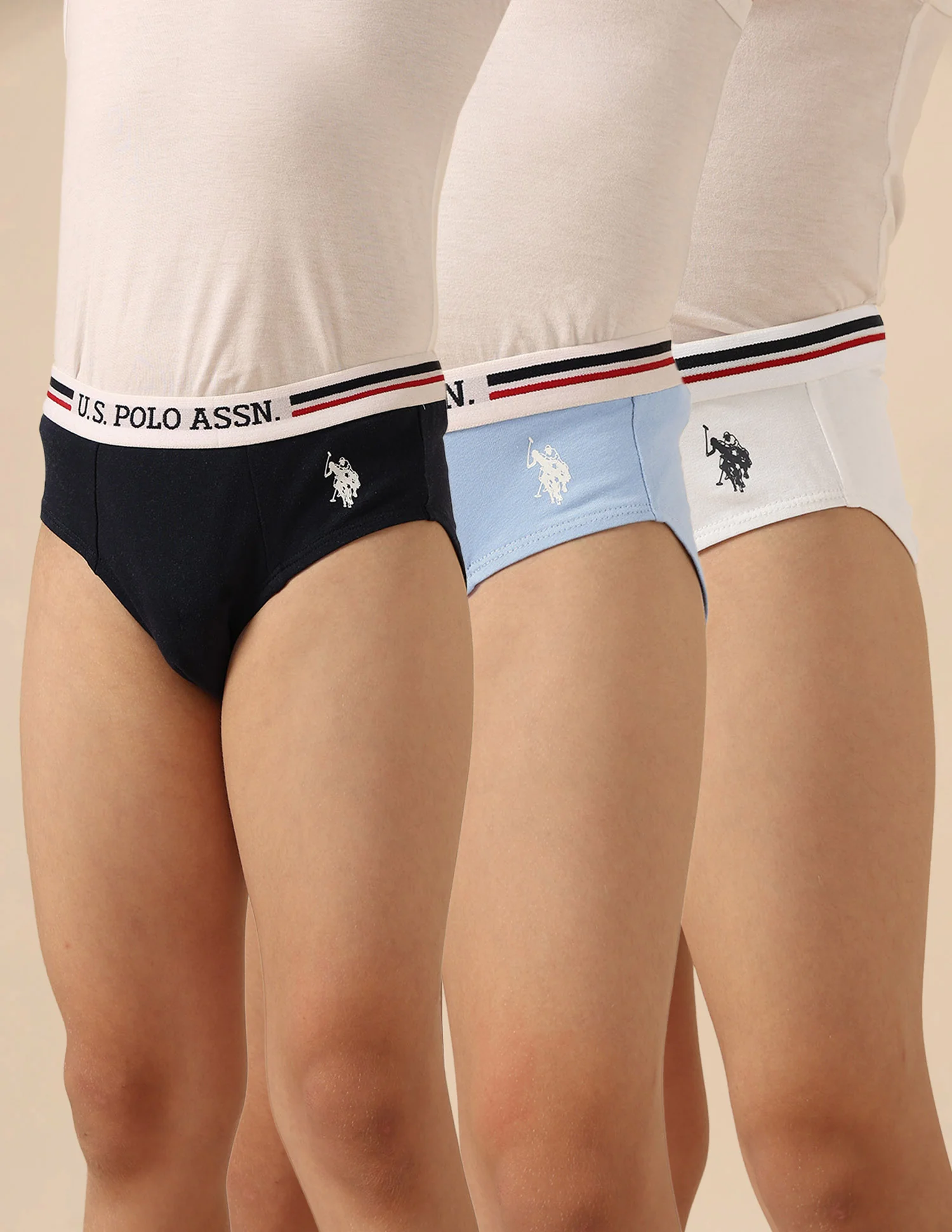Boys Mid Rise Cotton Spandex EKB09 Briefs - Pack Of 3 - Image 8