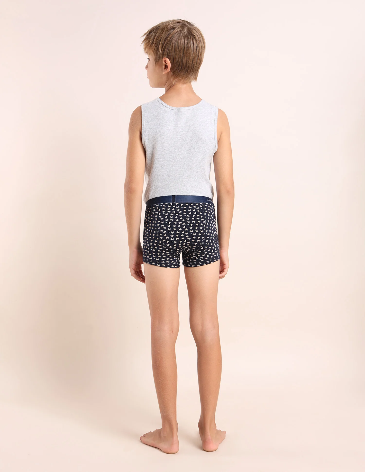 Boys Mid Rise Cotton Spandex Trunks - Pack Of 3 - Image 10