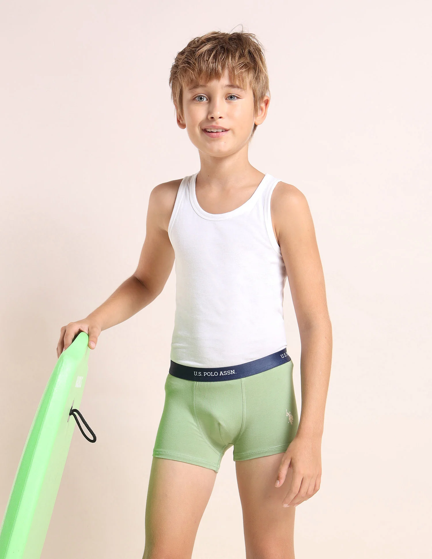 Boys Mid Rise Cotton Spandex Trunks - Pack Of 3 - Image 3