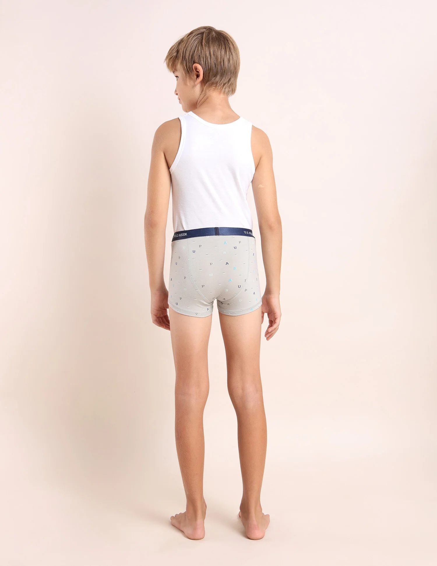 Boys Mid Rise Cotton Spandex Trunks - Pack Of 3 - Image 6