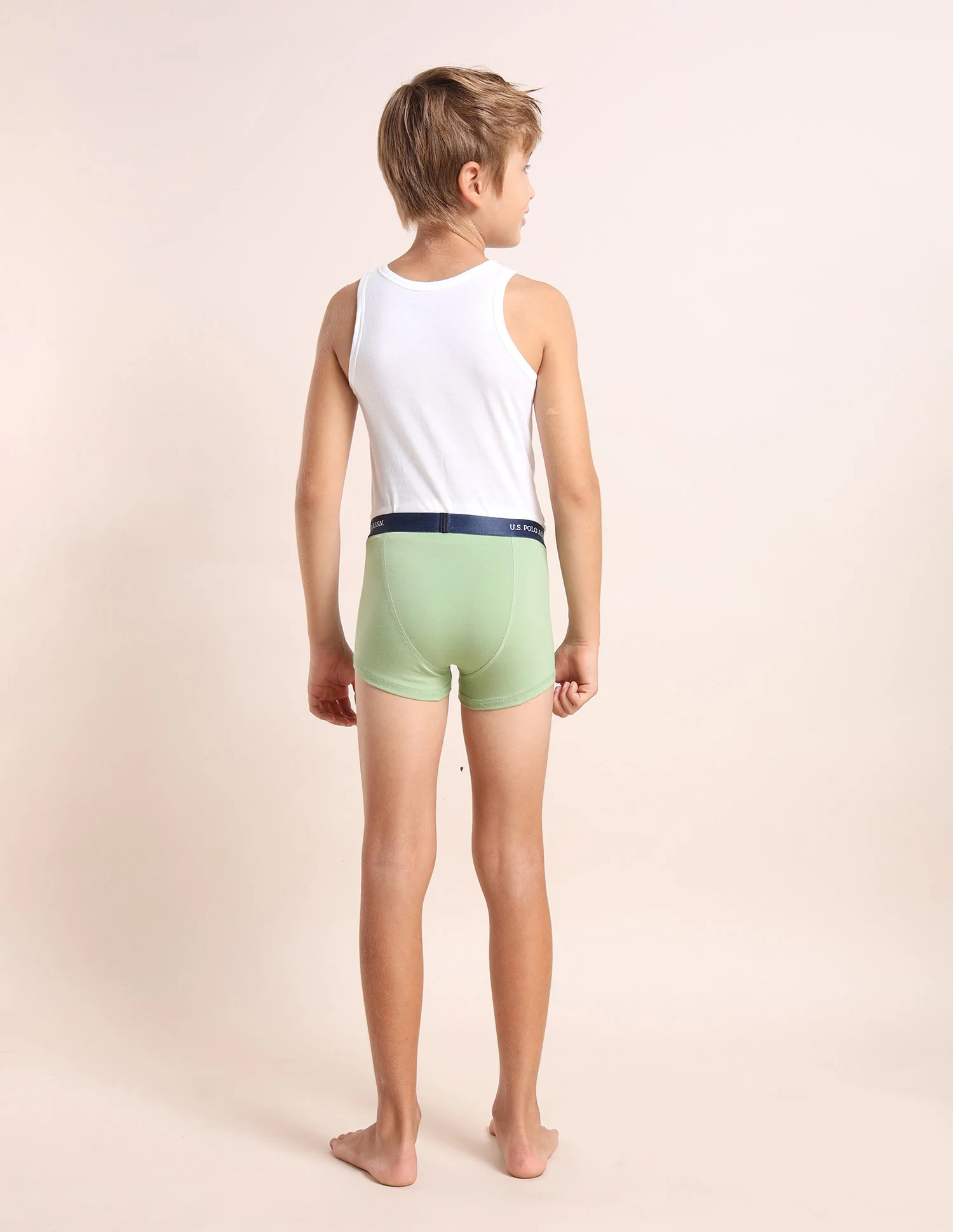 Boys Mid Rise Cotton Spandex Trunks - Pack Of 3 - Image 8