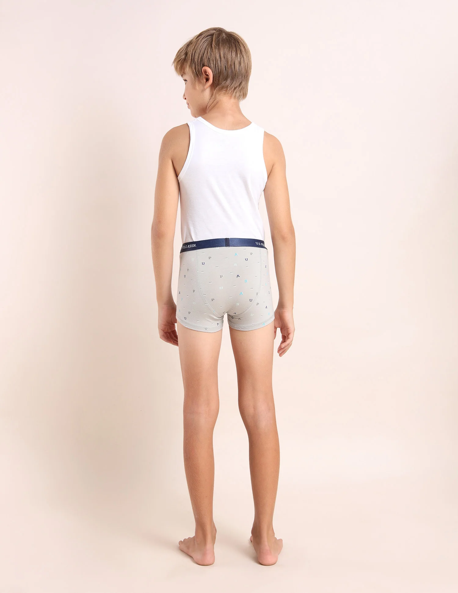 Boys Mid Rise Cotton Spandex Trunks - Pack Of 3 - Image 10