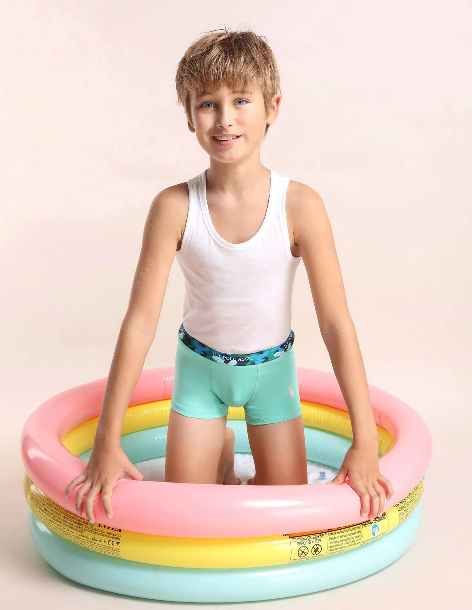 Boys Mid Rise Cotton Spandex Trunks - Pack Of 5 - Image 5